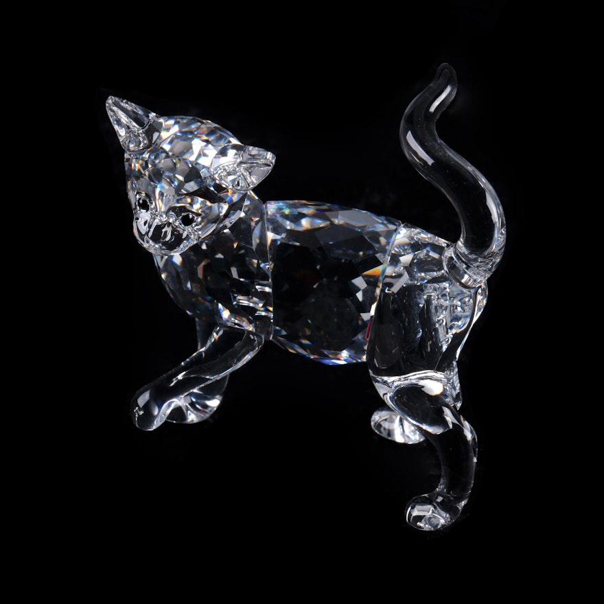 Retired Swarovski Crystal "Mother Cat" Figurine