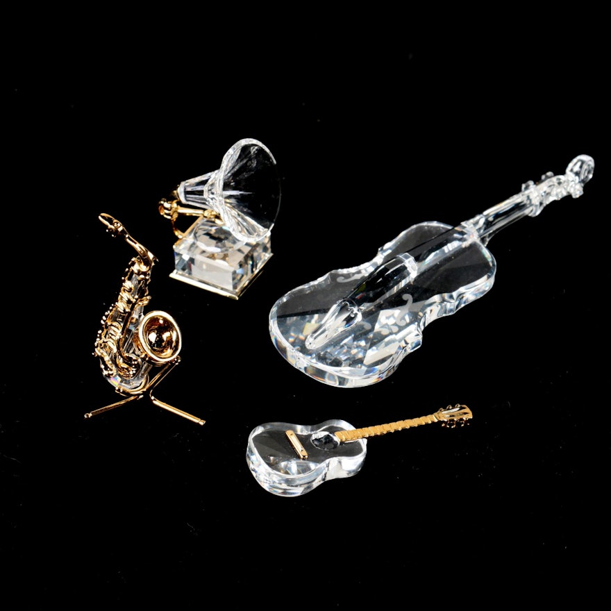 Swarovski Crystal Memories Instrument Figurines