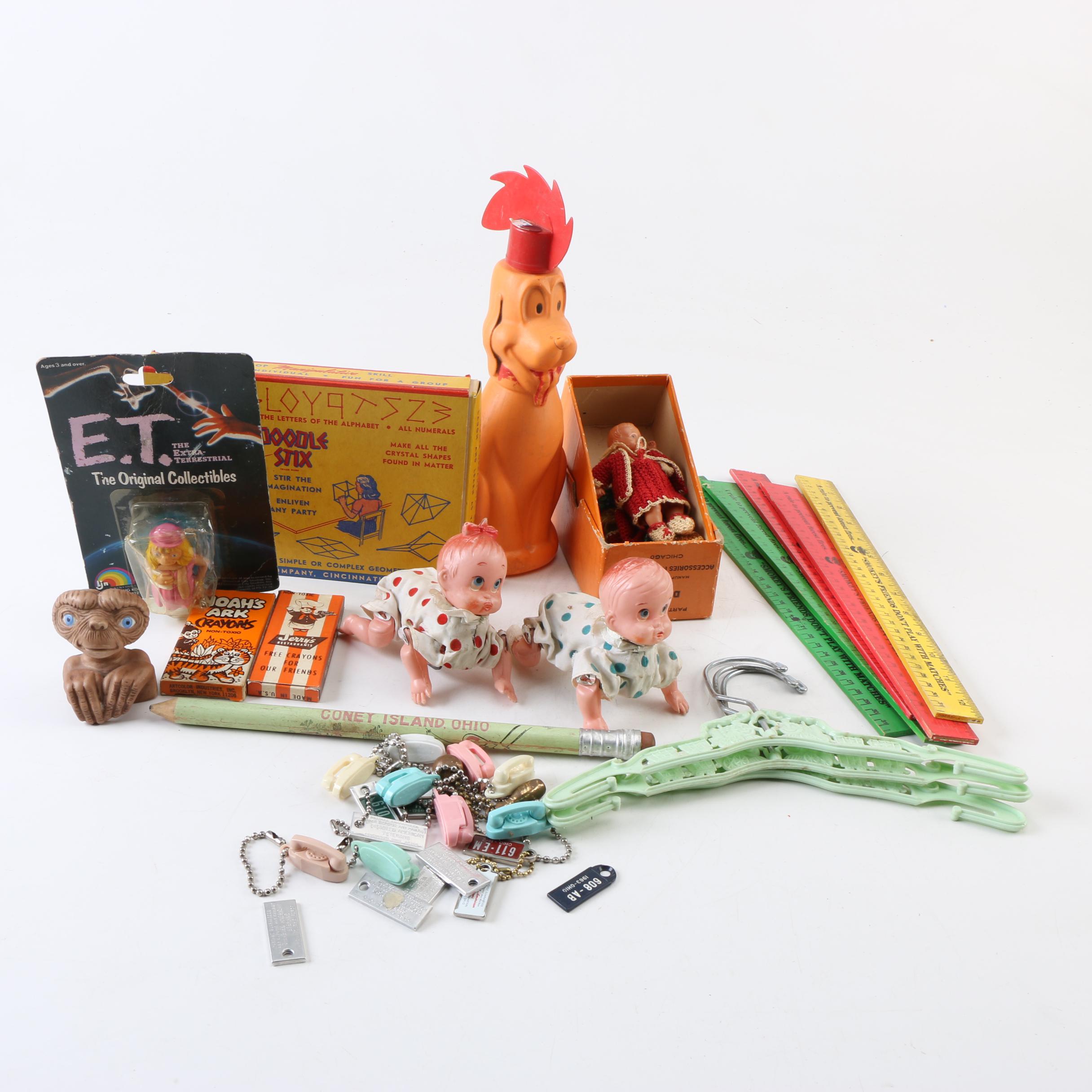 E.T. Collectibles, Vintage Vinyl Dolls, Doodle Stix and Other Toys