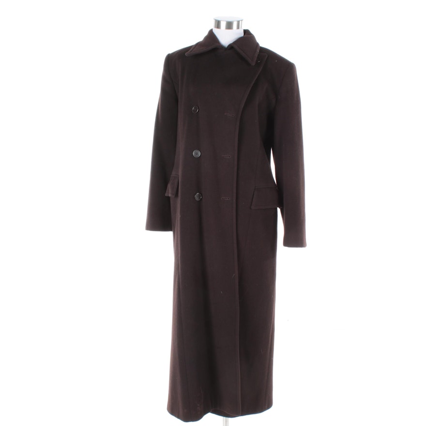 Women's Portfolio Perry Ellis Brown Woolen Coat