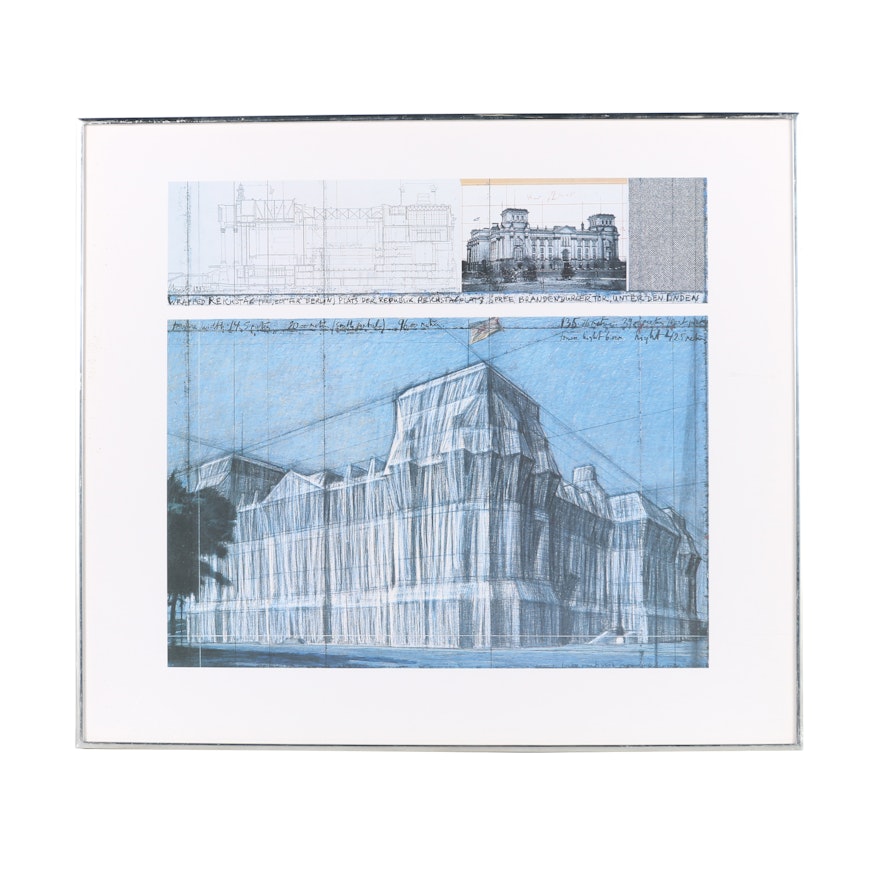 Offset Lithograph After Javacheff Christo "Wrapped Reichstag"