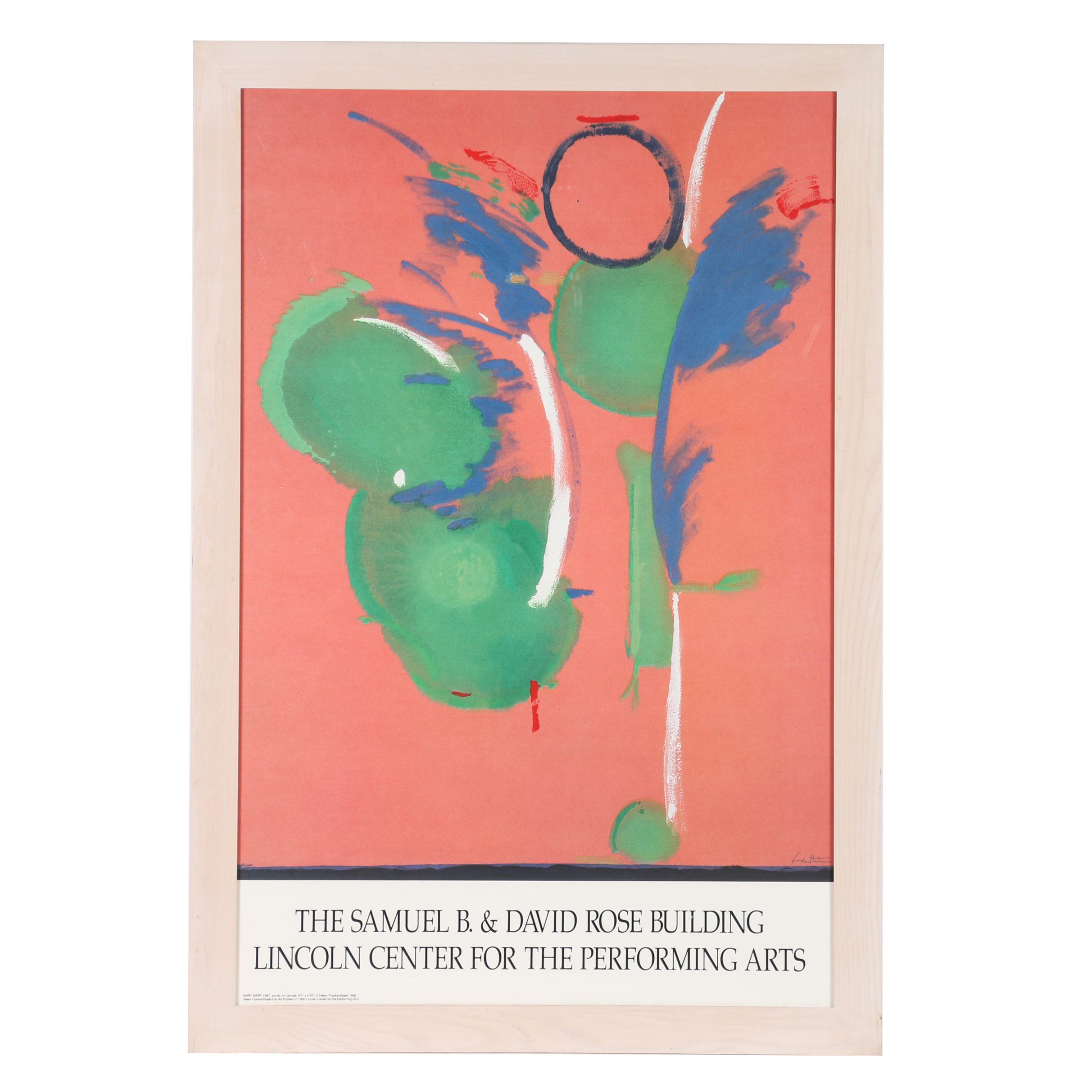 Offset Lithograph Poster After Helen Frankenthaler "Mary, Mary"