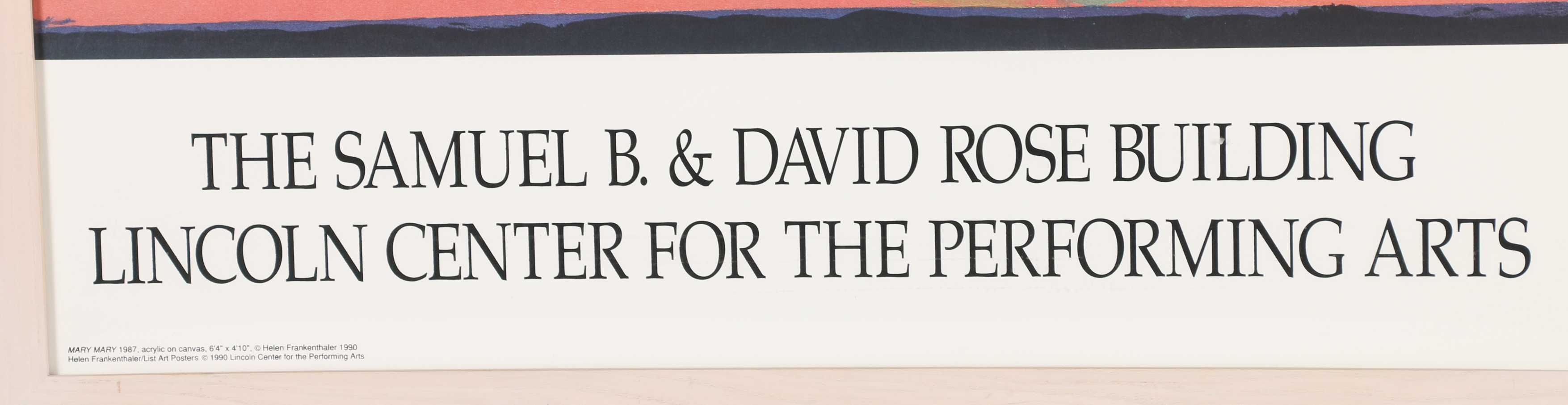 Offset Lithograph Poster After Helen Frankenthaler "Mary, Mary"