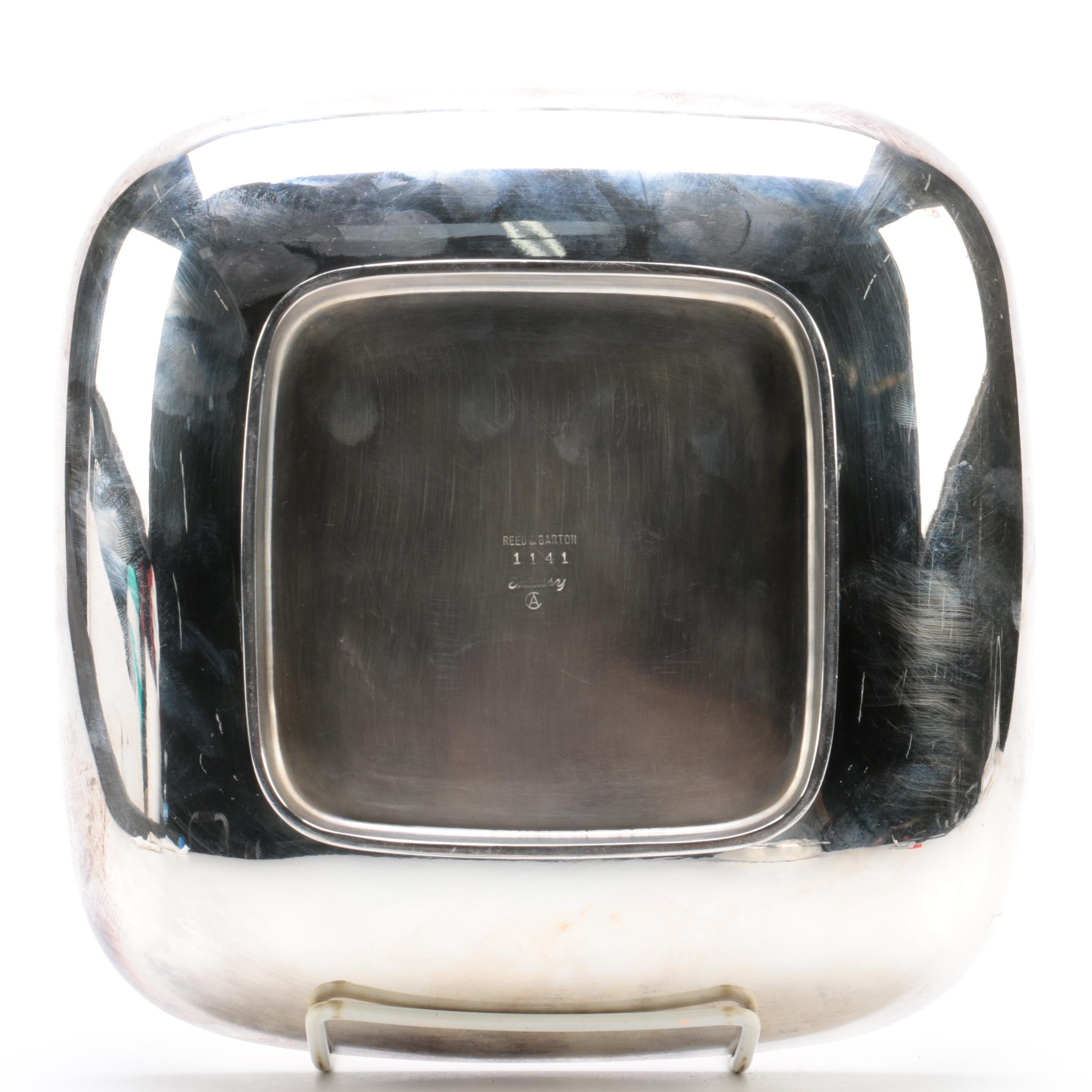 1964 Reed & Barton "Embassy" Silver Plate Trophy Dish and Pewter Porringer Bowl