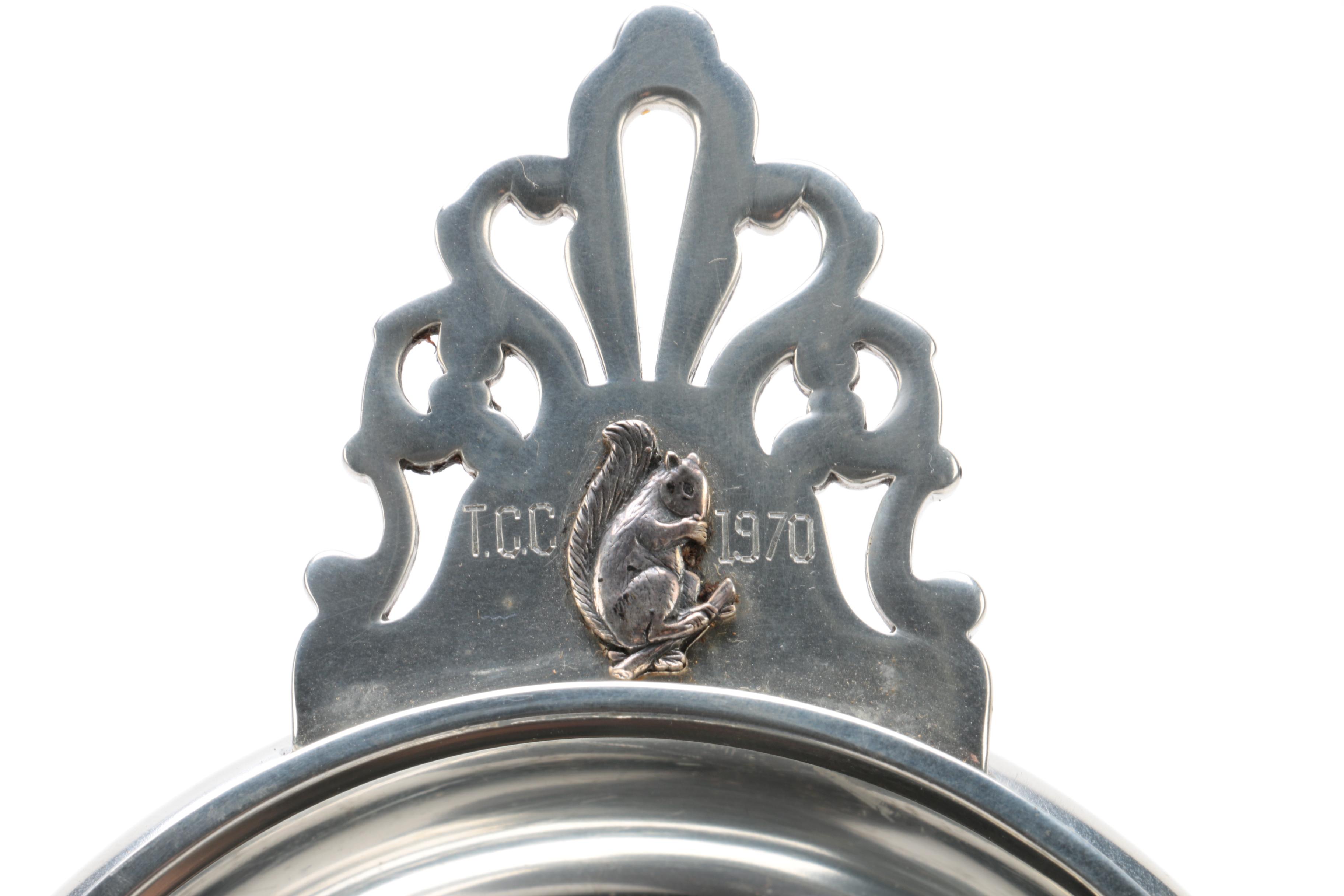 1964 Reed & Barton "Embassy" Silver Plate Trophy Dish and Pewter Porringer Bowl