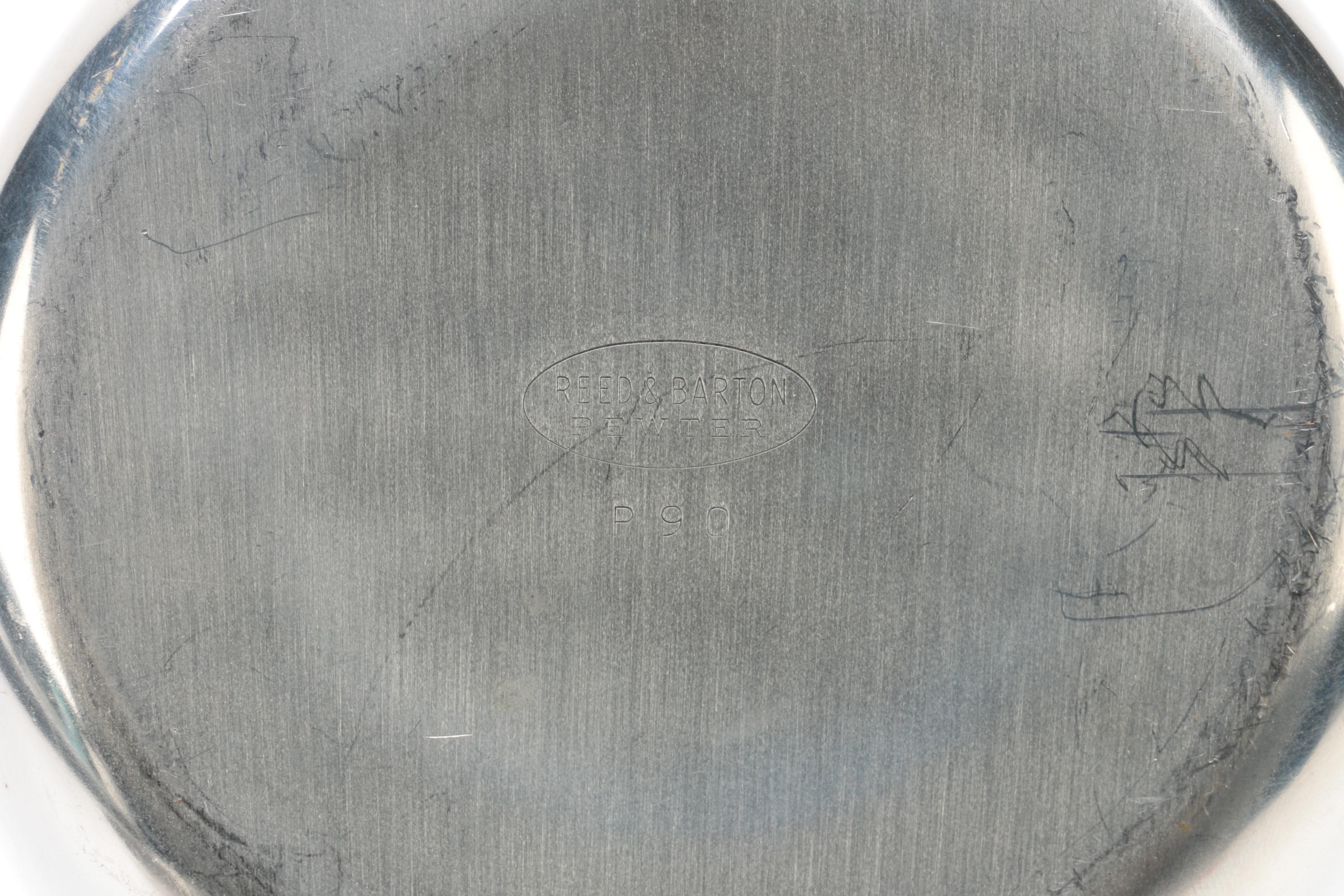 1964 Reed & Barton "Embassy" Silver Plate Trophy Dish and Pewter Porringer Bowl