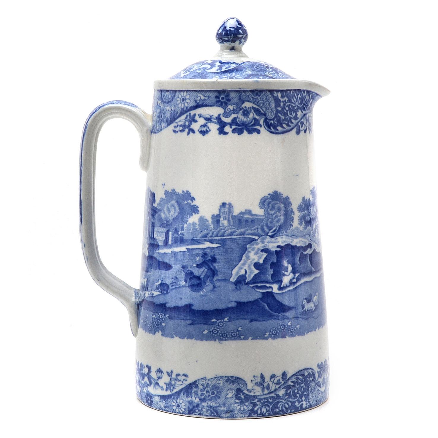 Antique Copeland Spode Coffee Pot and Blue