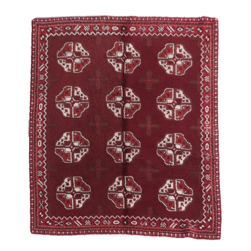 Hand-Knotted Russian Bokhara Wool Area Rug