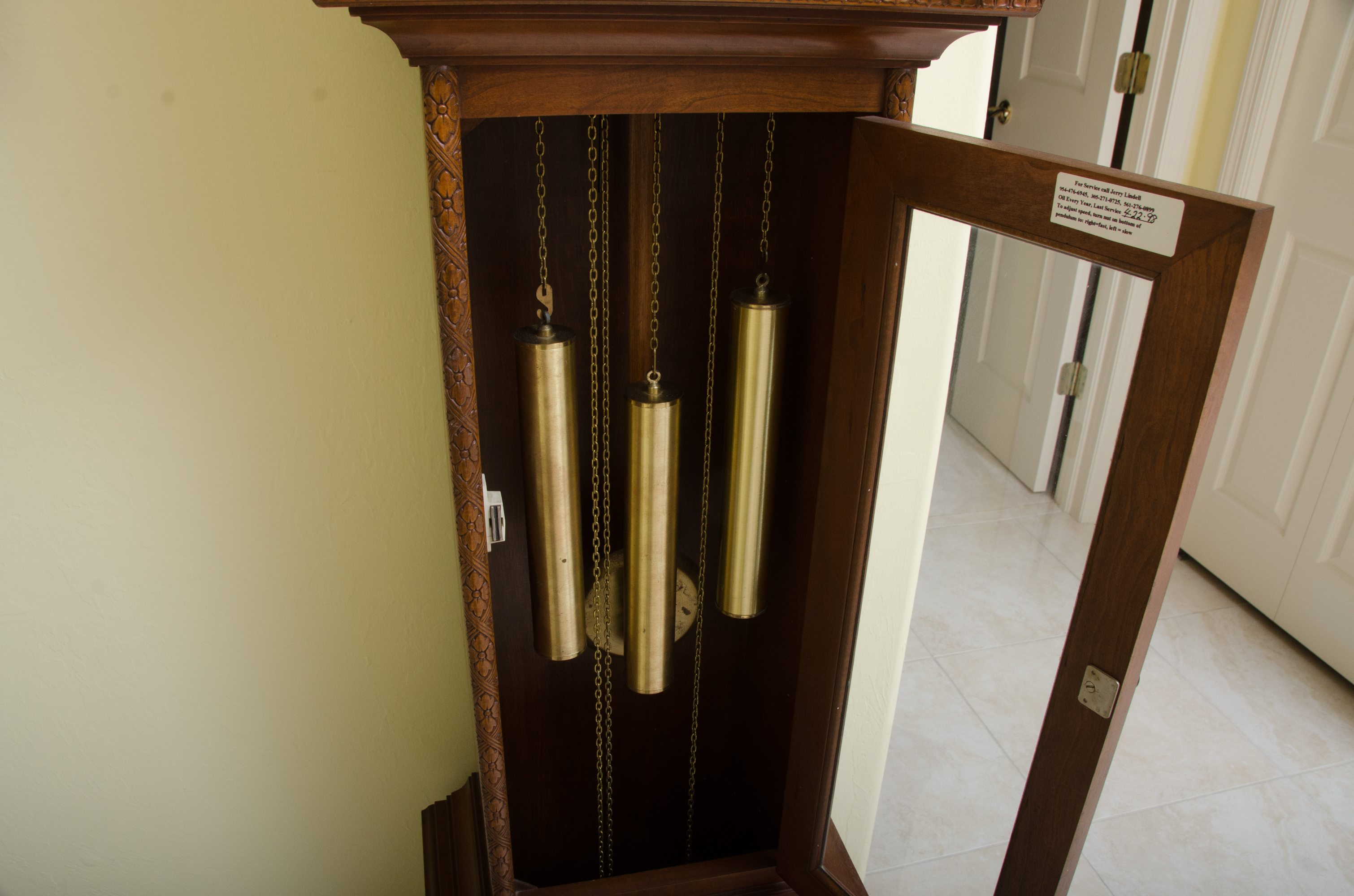 Vintage Hand-Crafted Urgos Grandfather Clock