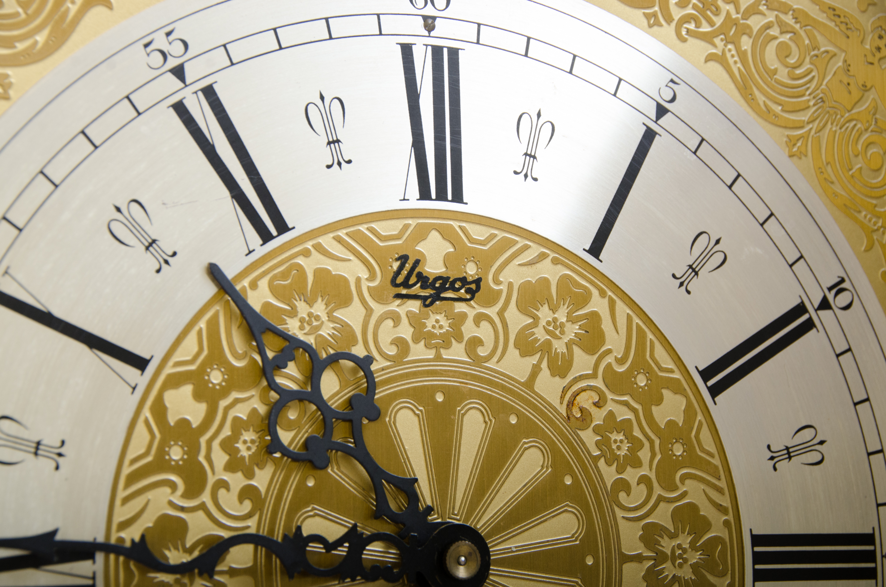 Vintage Hand-Crafted Urgos Grandfather Clock