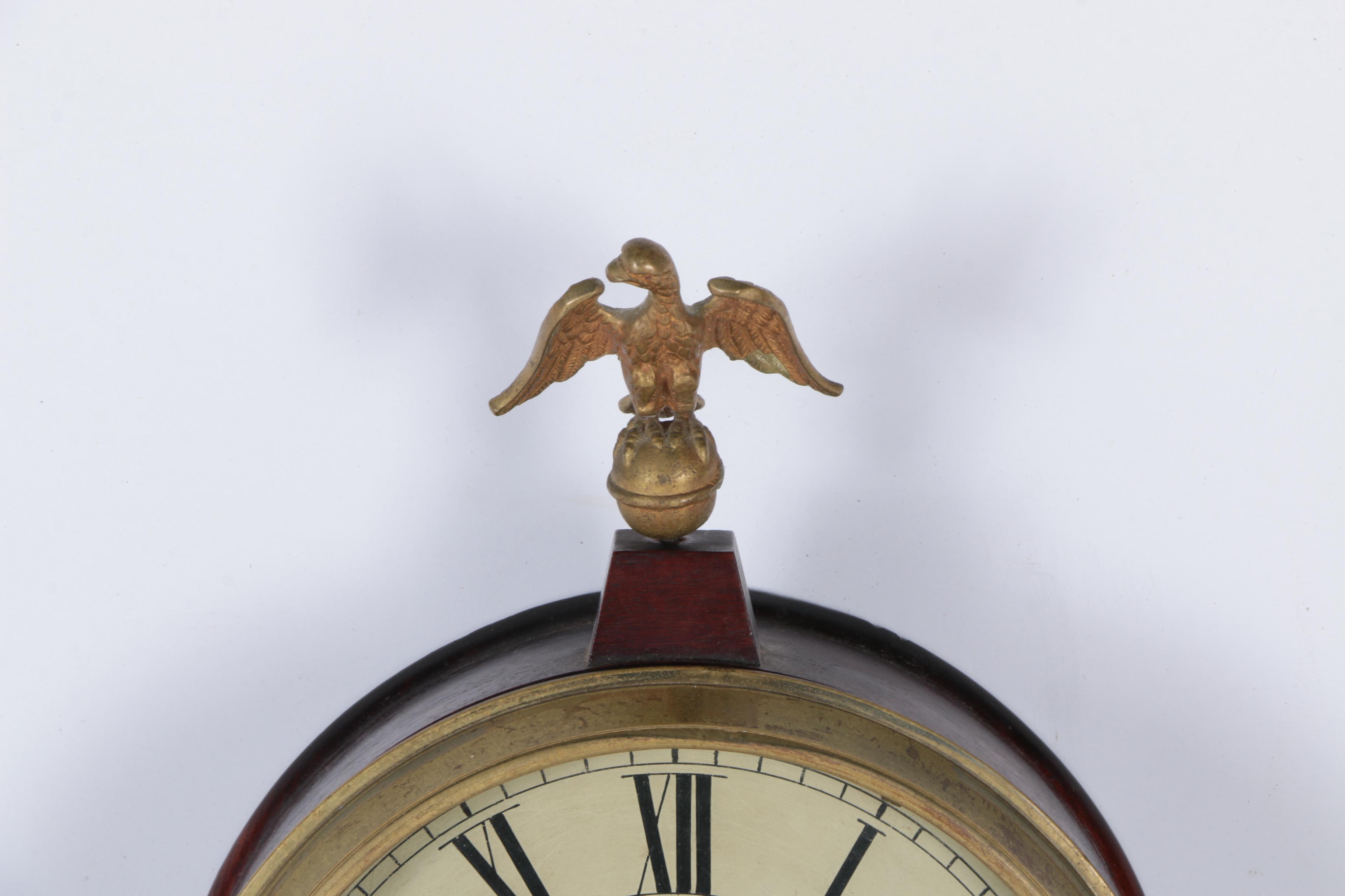 Antique Federal Style Banjo Clock with Eglomise Glass Panels