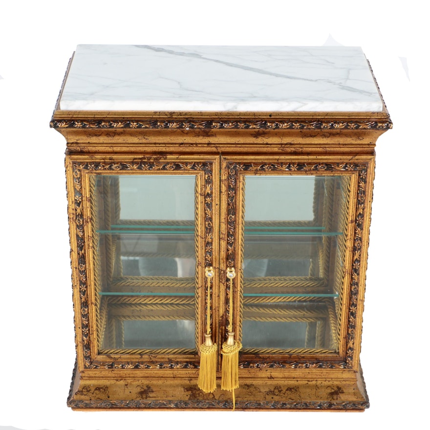 Italian Ornate Gilt Display Cabinet