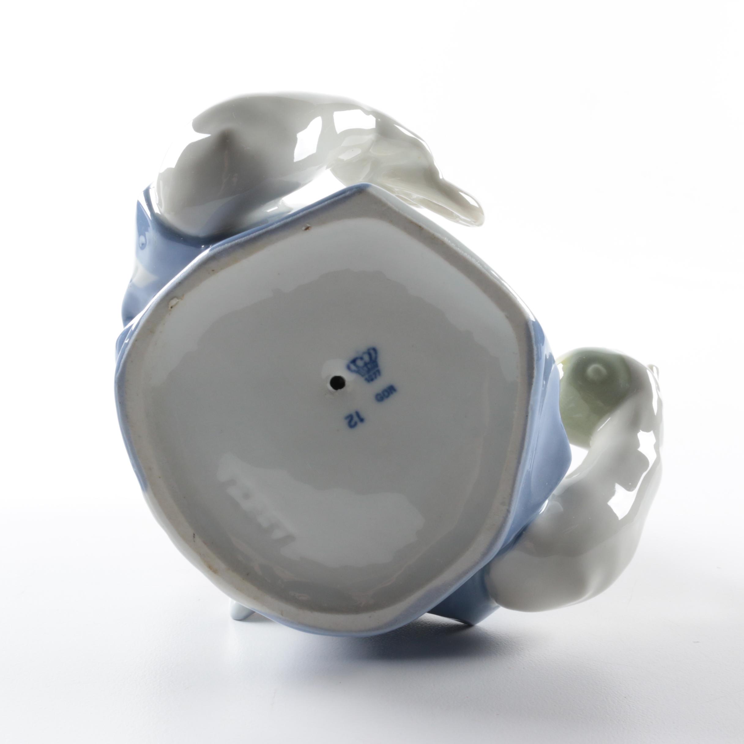 Lippelsdorf Boy with Snack Porcelain Figurine