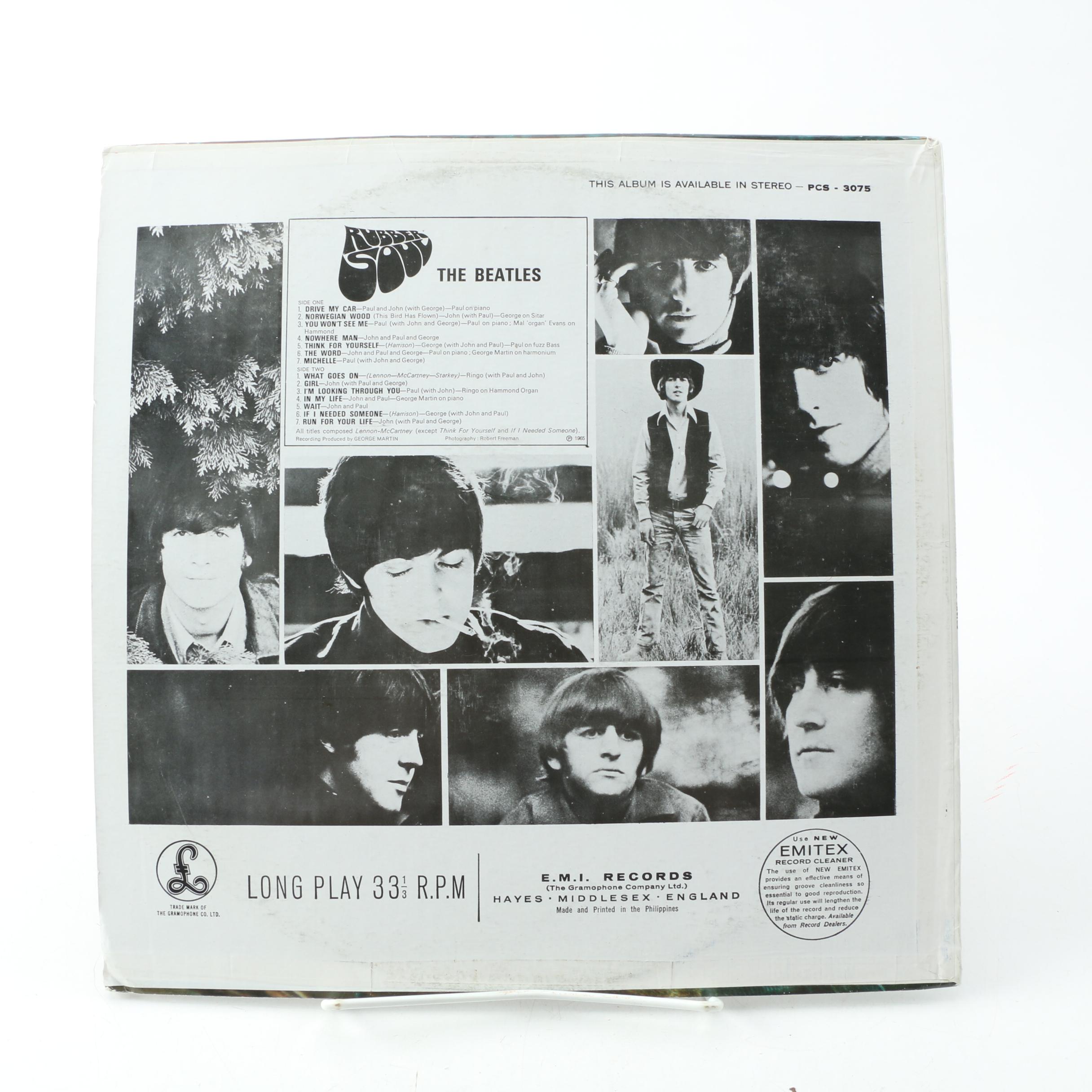The Beatles "Rubber Soul" Misprinted Phillippines Stereo Record Pressing