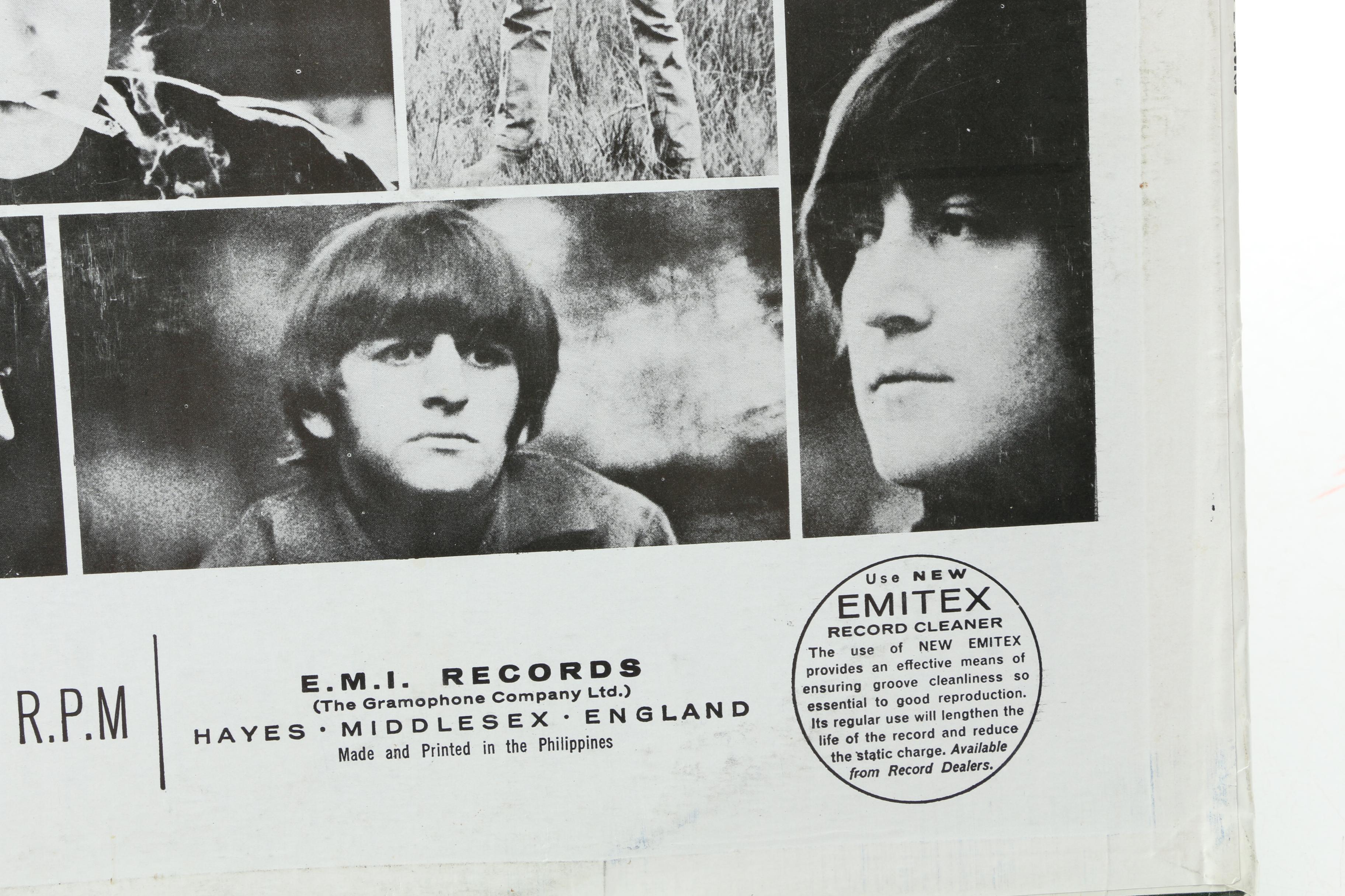 The Beatles "Rubber Soul" Misprinted Phillippines Stereo Record Pressing