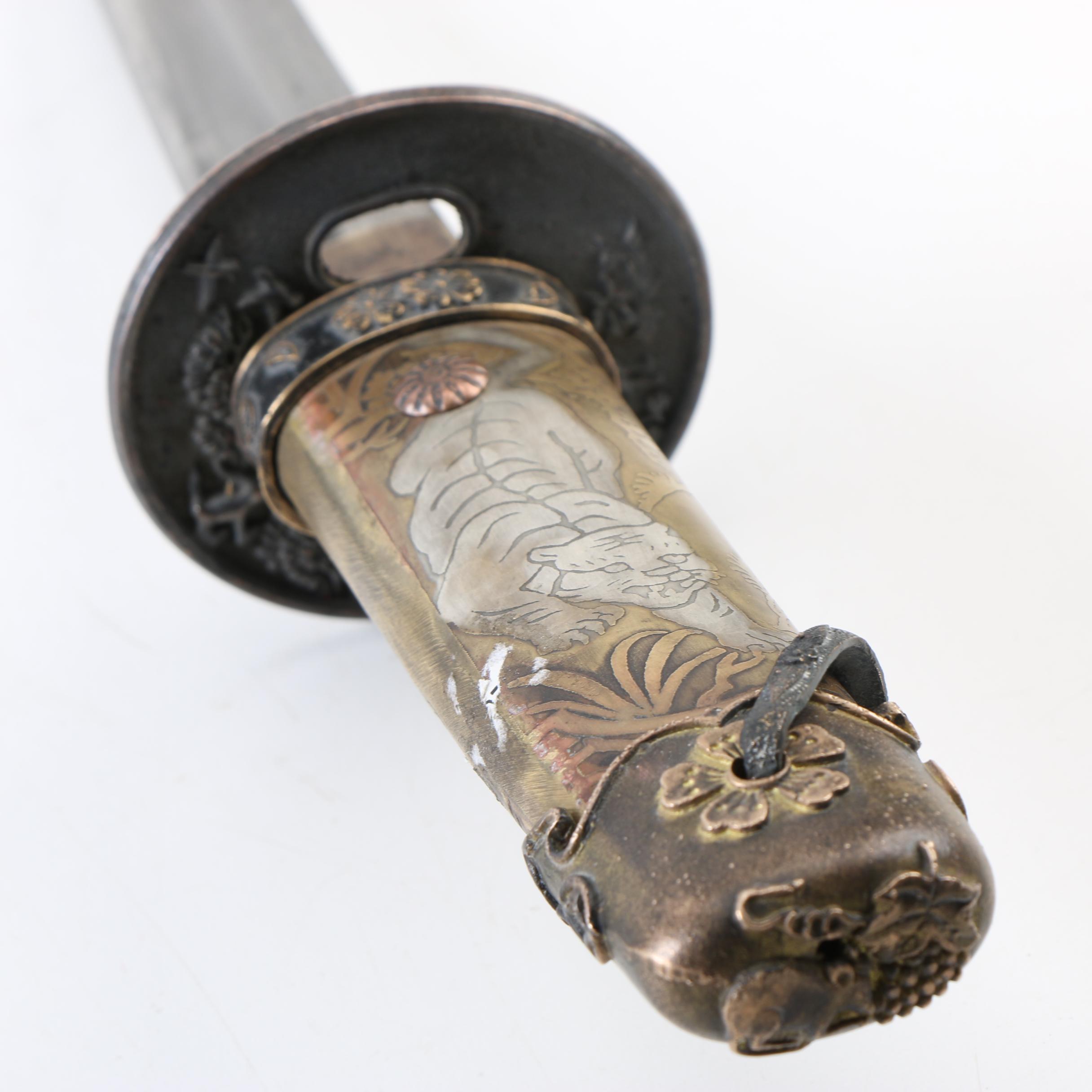 Japanese Tantō Style Knife and Scabbard