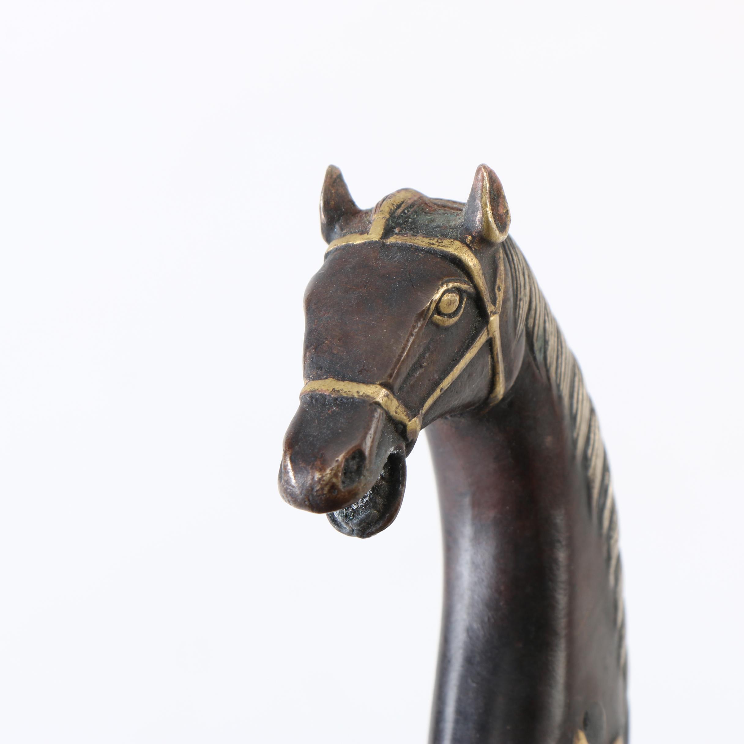 Indian Style Horse Head Dagger with Scabbard