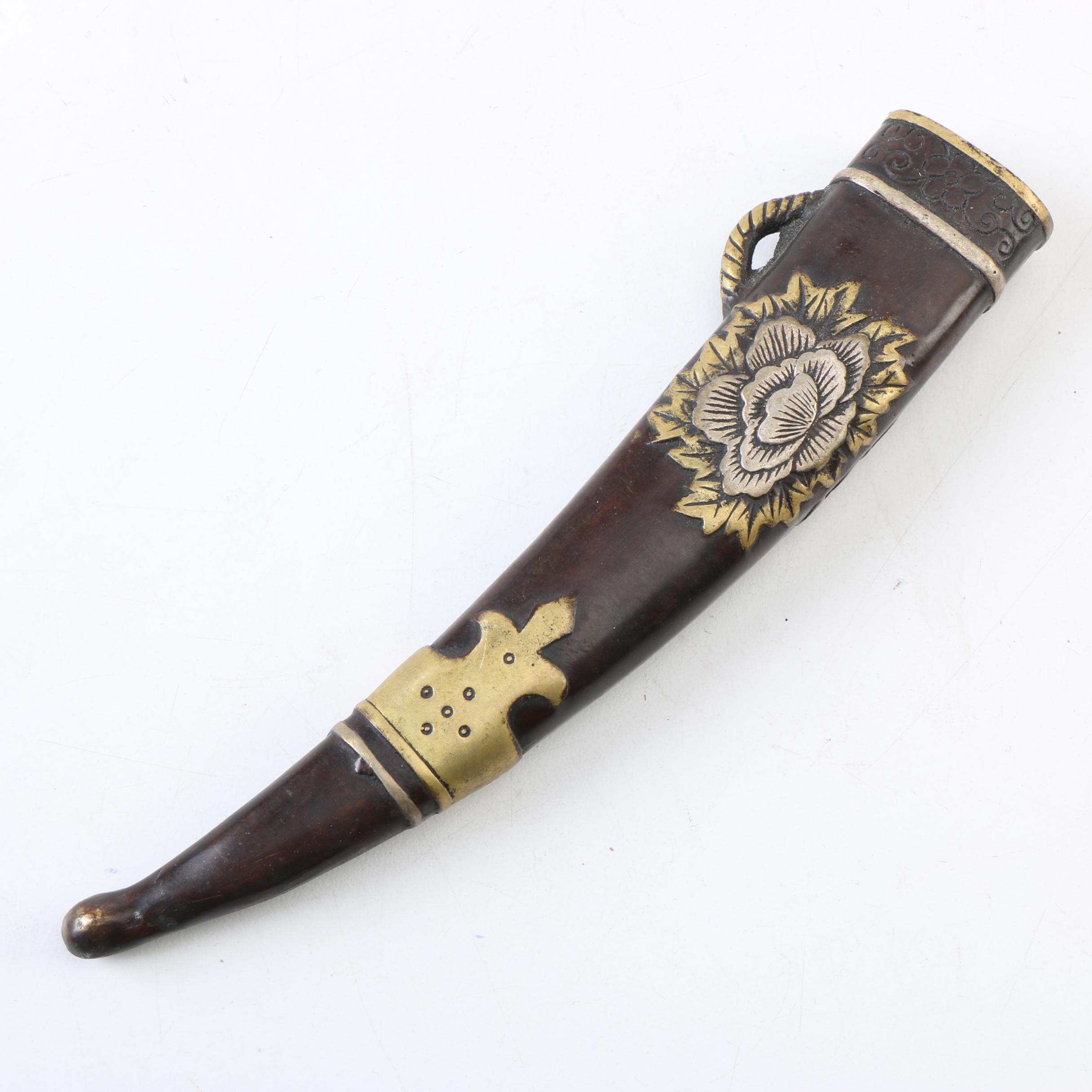 Indian Style Horse Head Dagger with Scabbard
