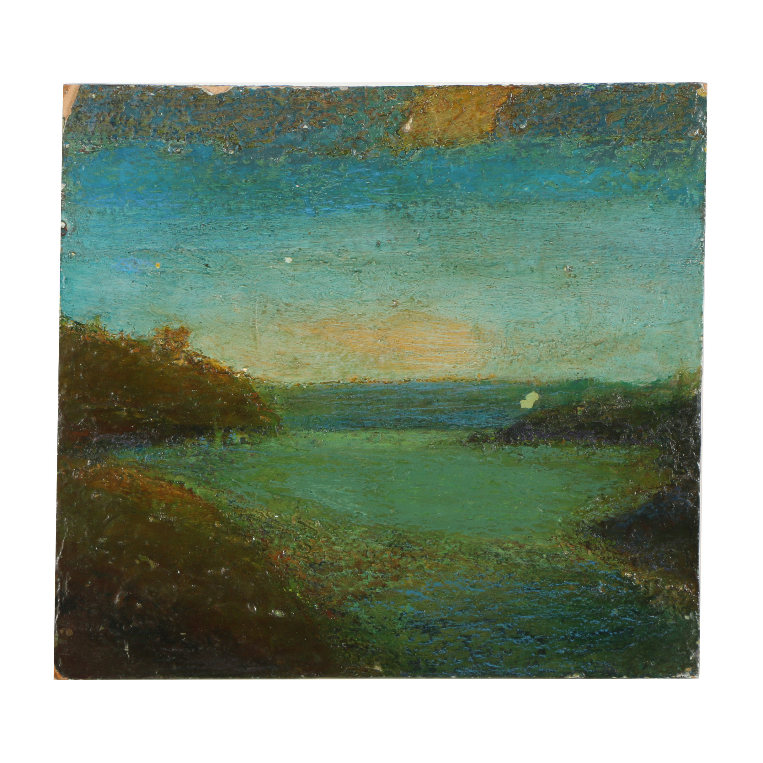 Edgar Hatten Oil Painting "Landscape with River"