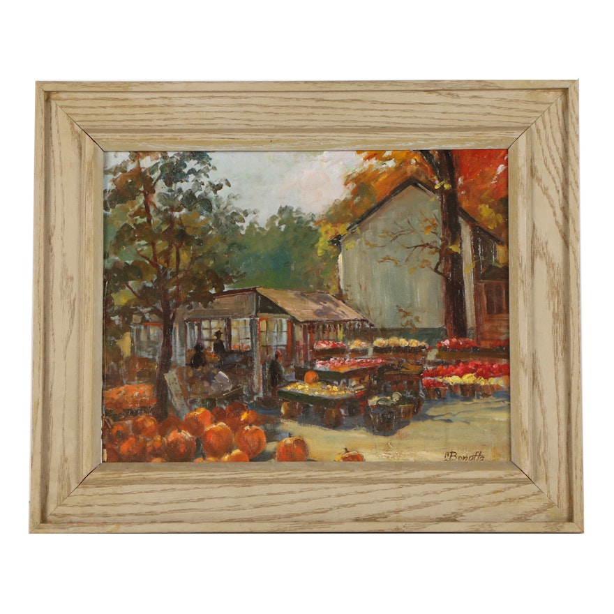 Constance Bonotto Oil Painting "Princeton Fruit Market"