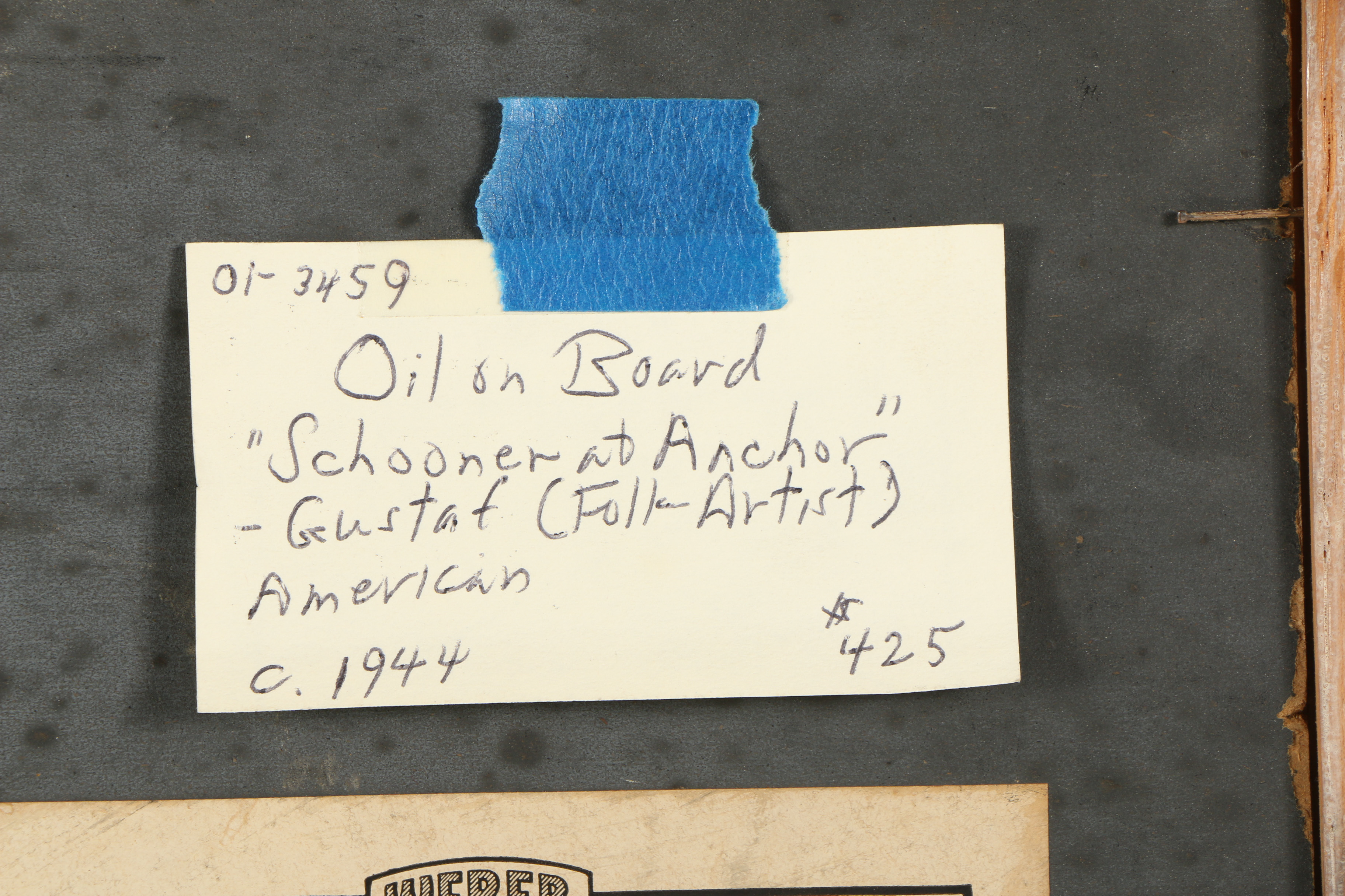 Gustaf Oil Painting "Schooner at Anchor"