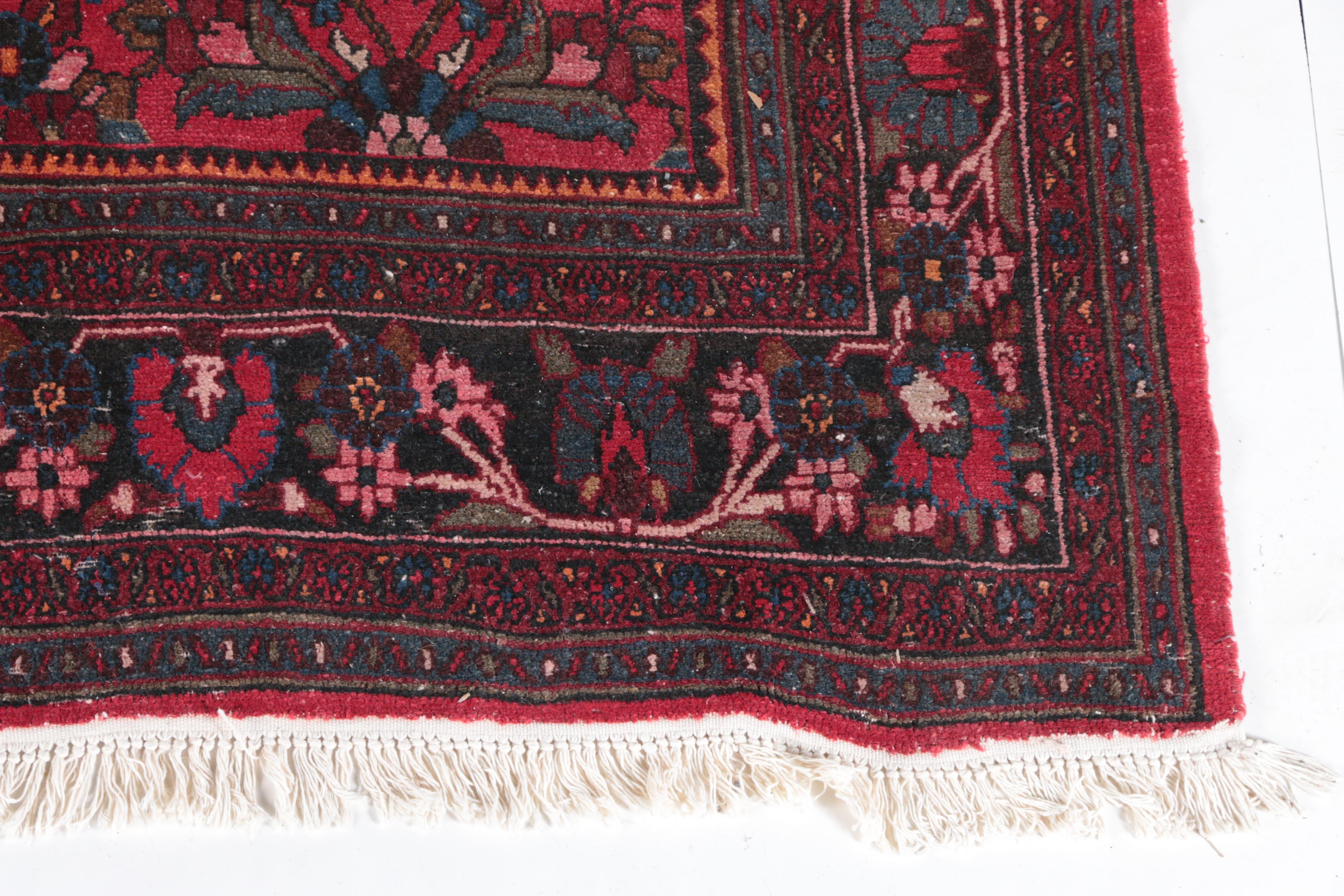 Large Antique Hand-Knotted Persian Arak Area Rug