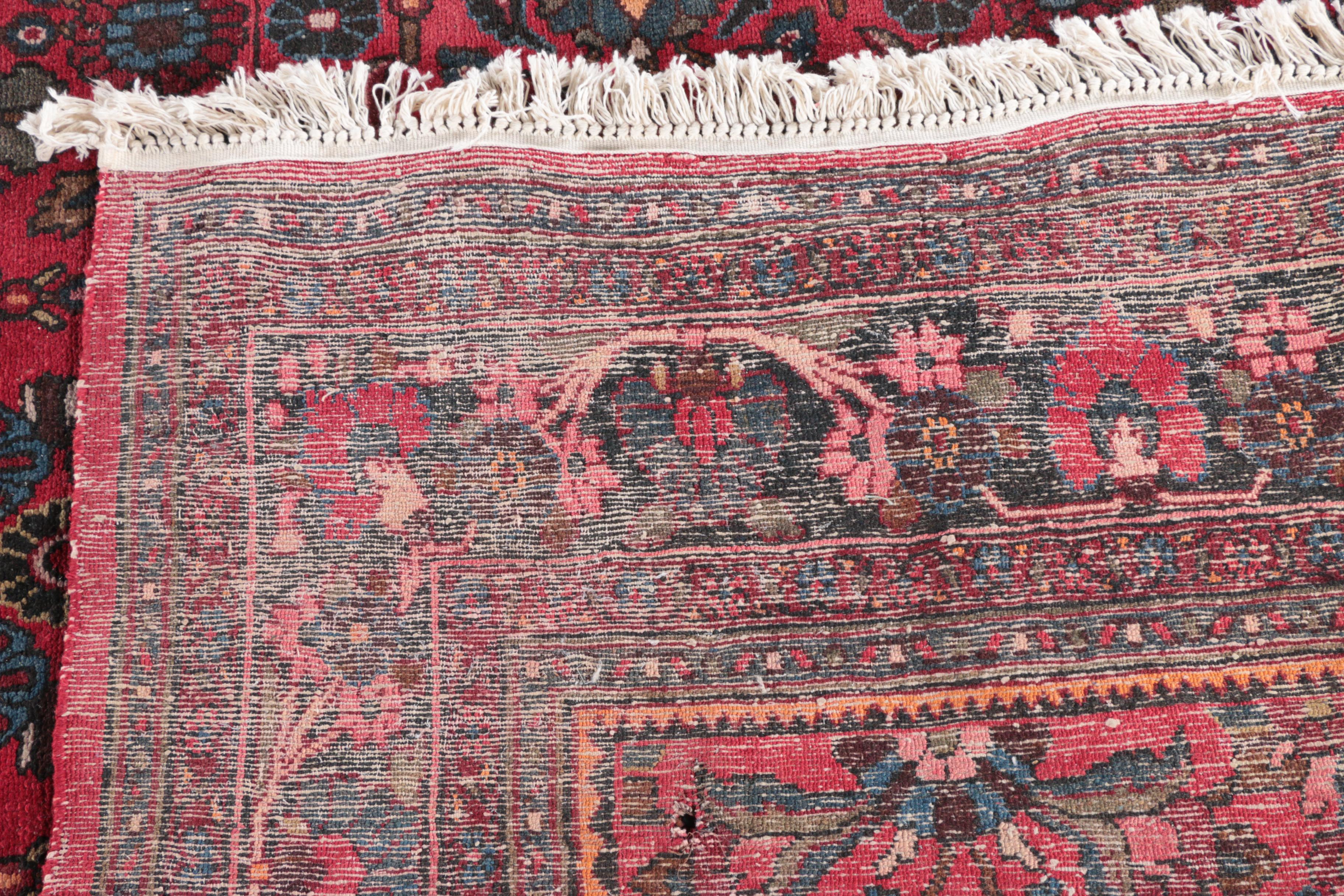 Large Antique Hand-Knotted Persian Arak Area Rug