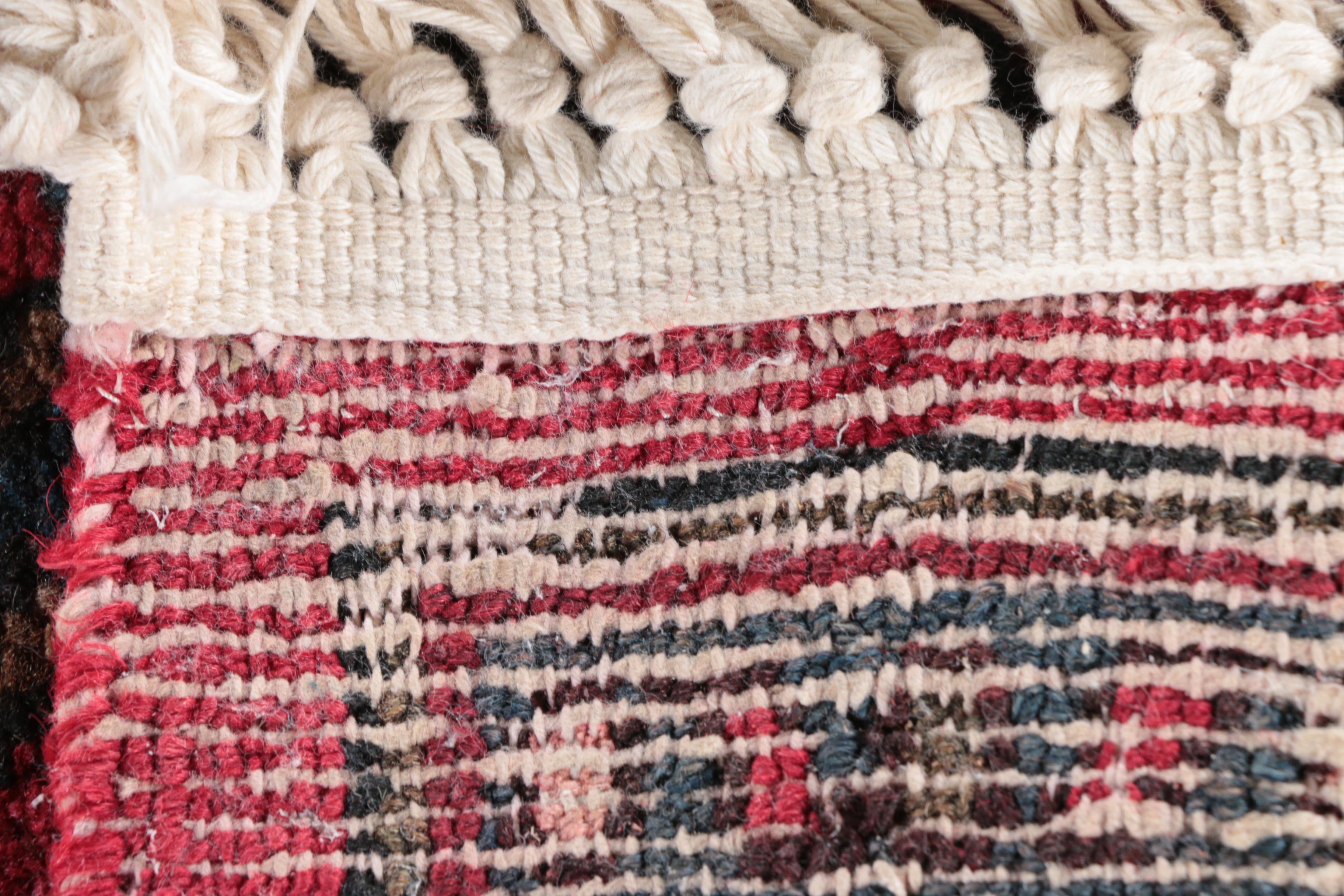 Large Antique Hand-Knotted Persian Arak Area Rug