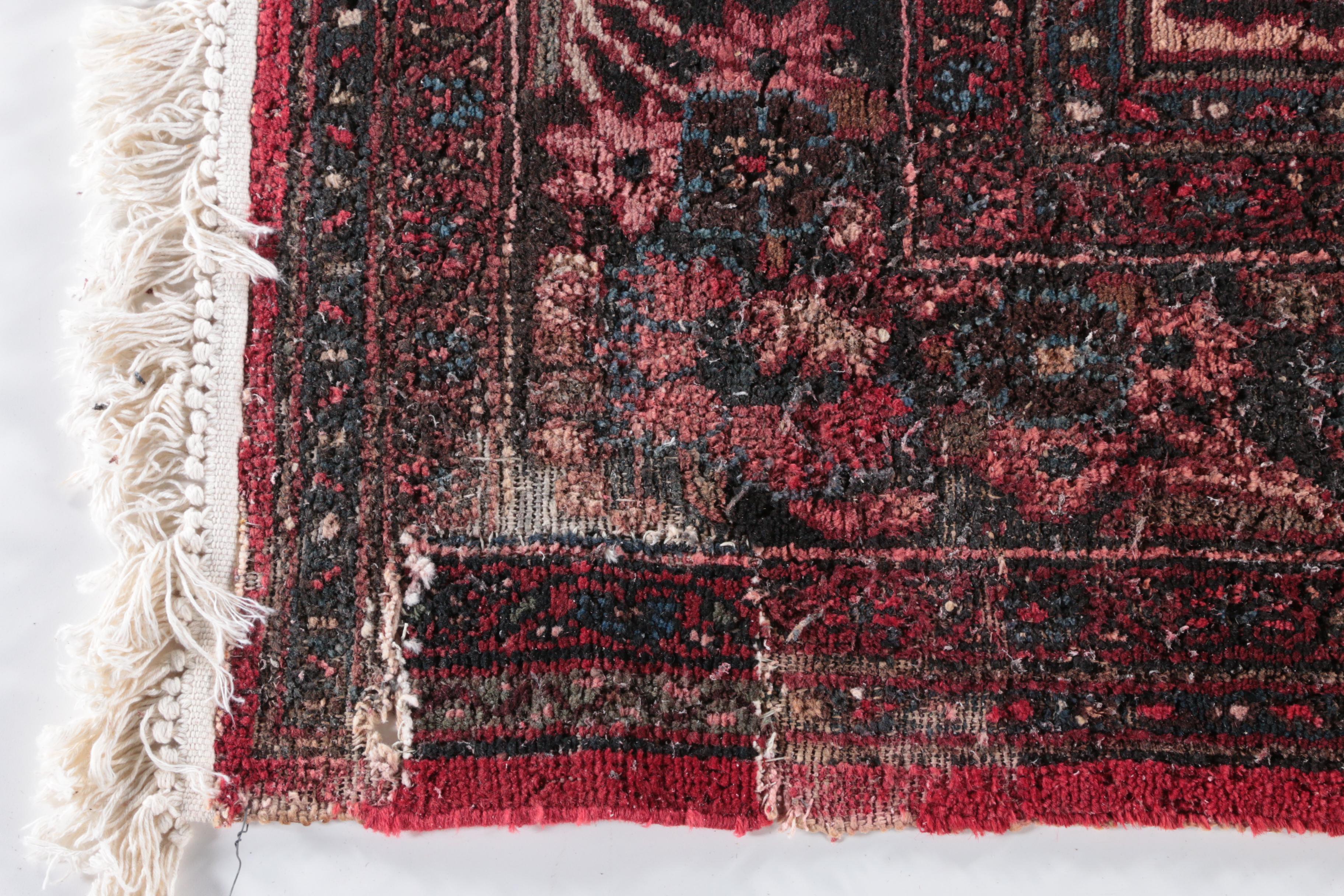 Large Antique Hand-Knotted Persian Arak Area Rug