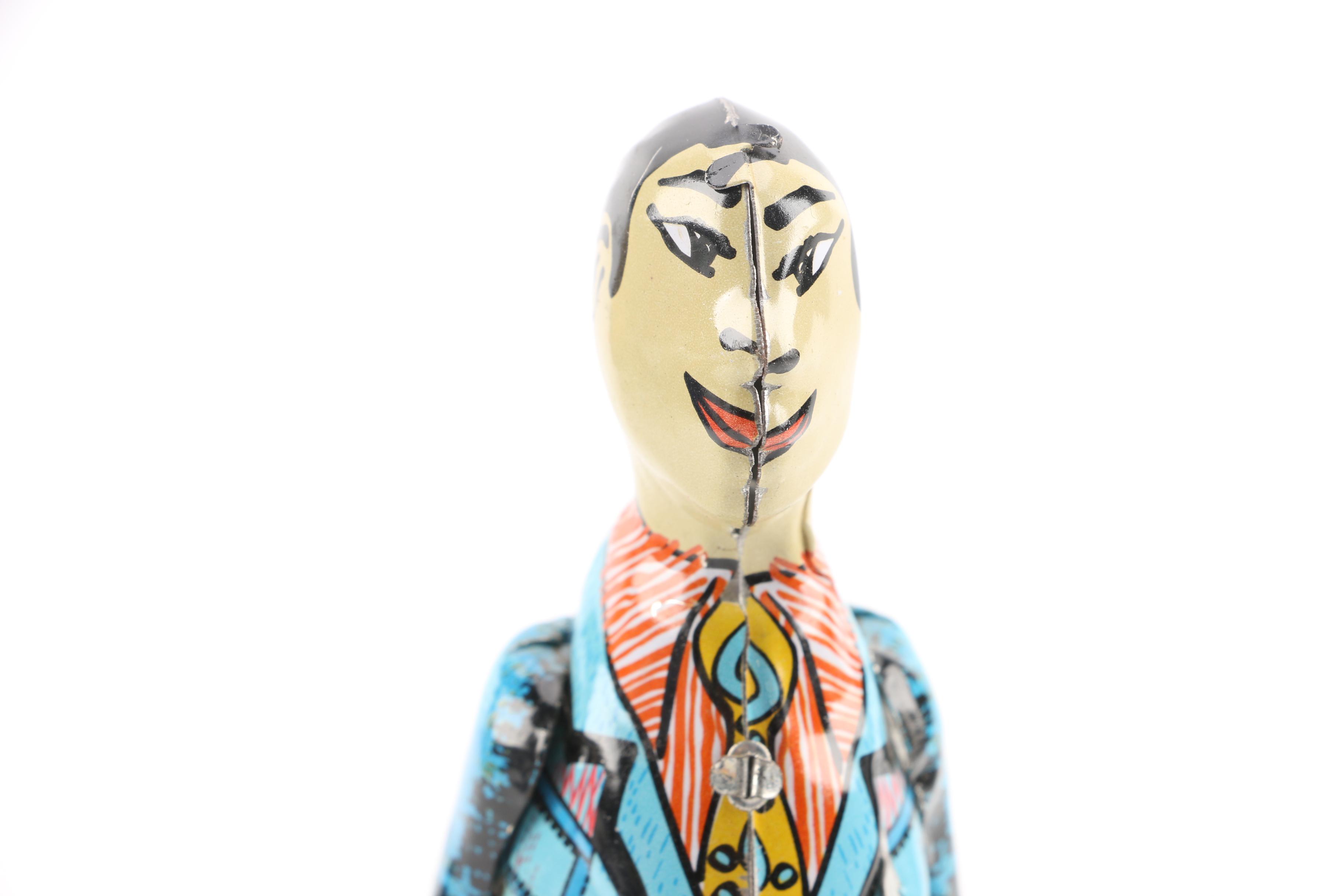 Vintage Student with Luggage Tin Litho Toy by Paya