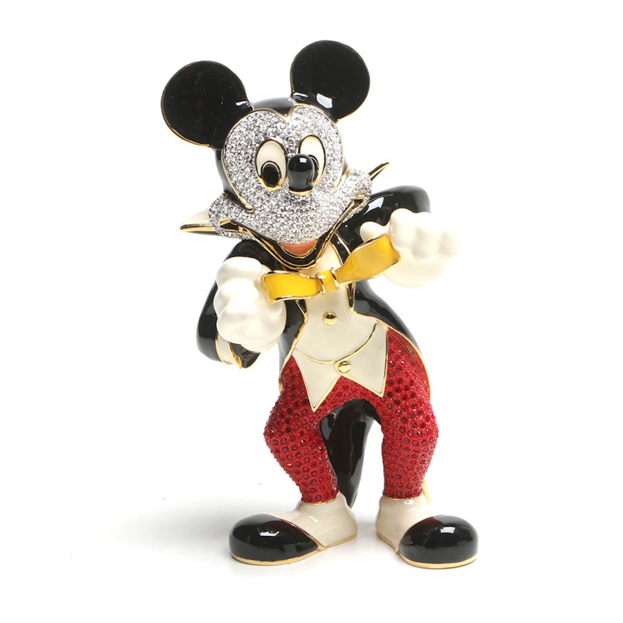 Arribas Brothers Swarovski Disney Jeweled "Tuxedo Mickey Mouse" Figurine