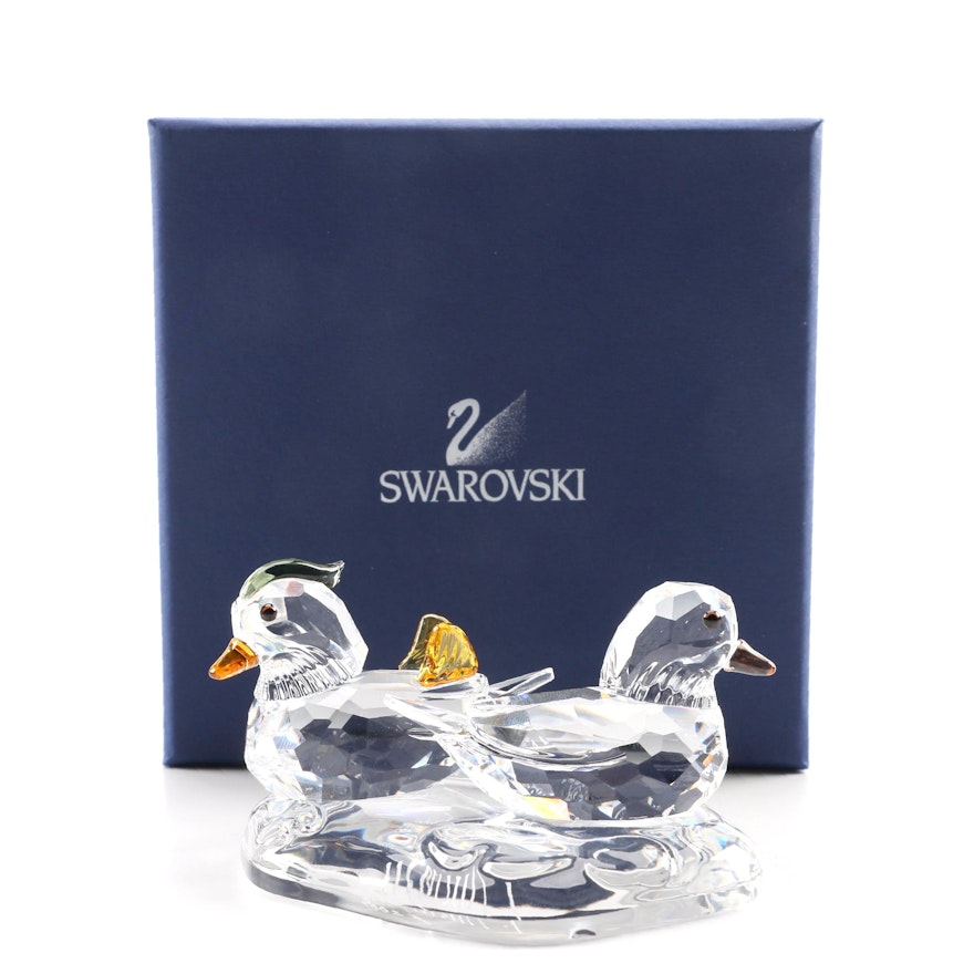 Swarovski Crystal "Mandarin Ducks" Figurine by Anton Hirzinger