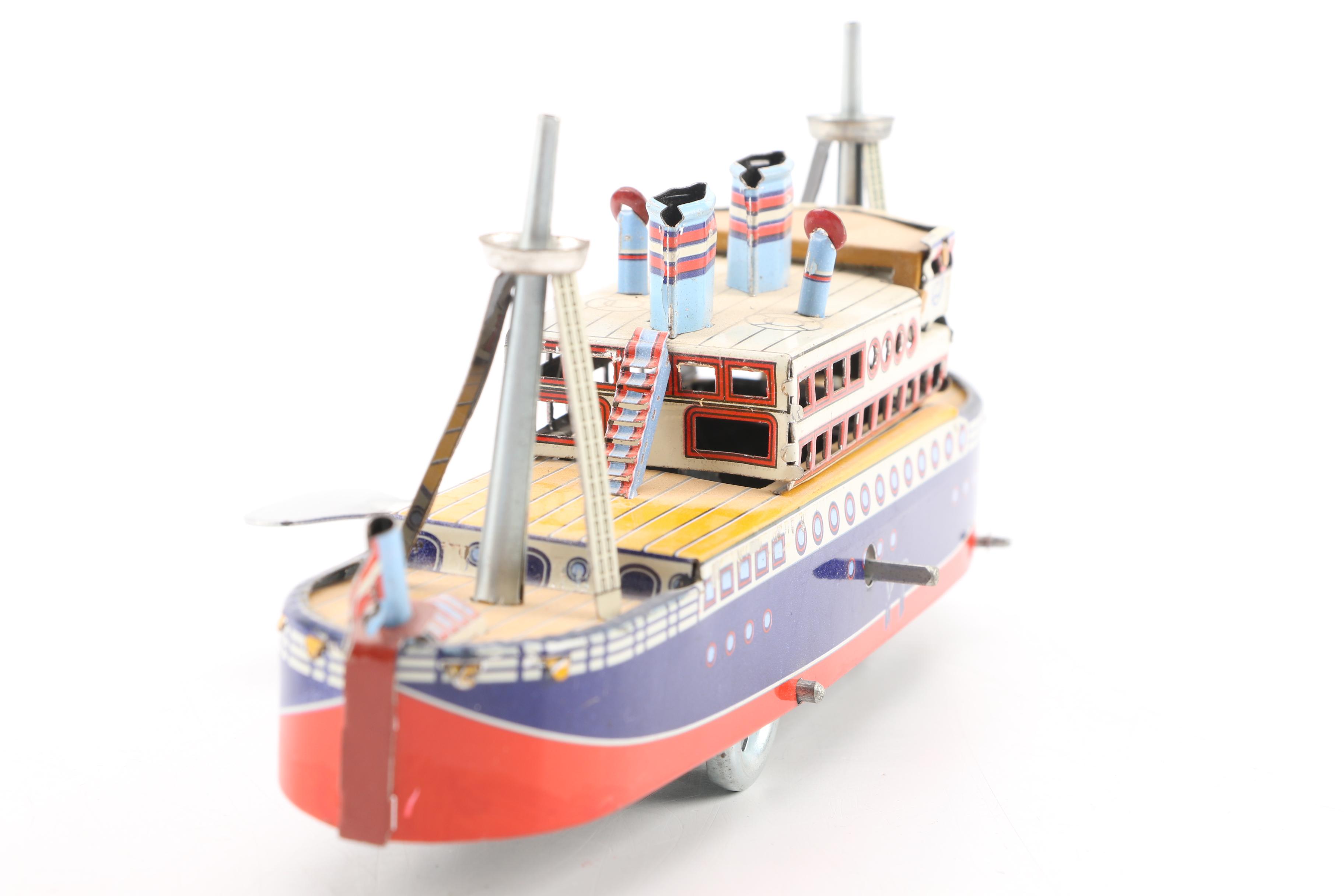 Tin Litho Wind-Up Ocean Liner