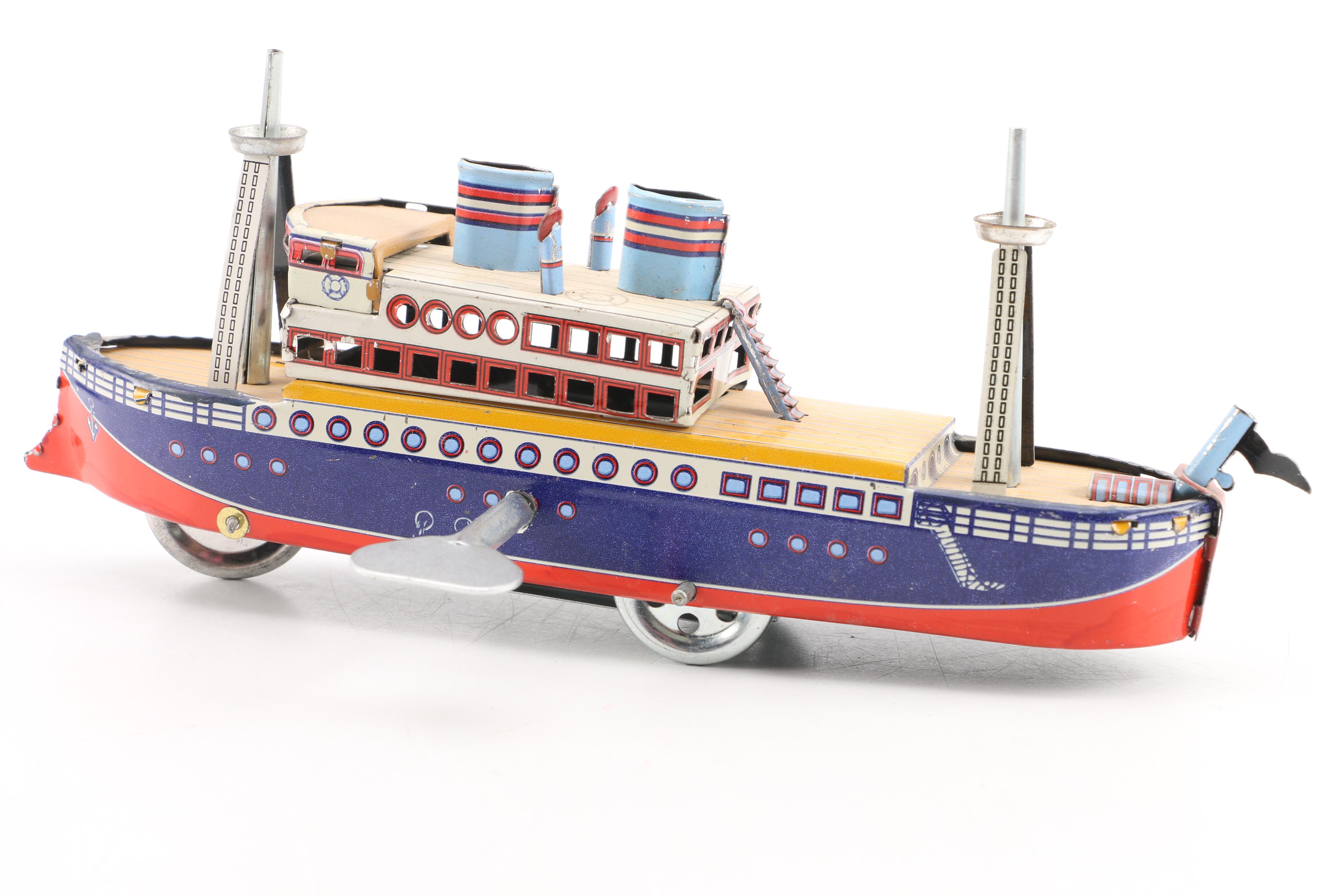 Tin Litho Wind-Up Ocean Liner