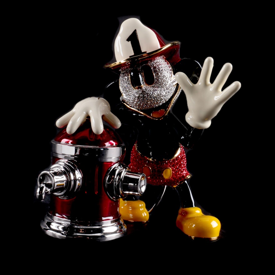 Arribas Disney Jeweled "Firefighter Mickey" Figurine