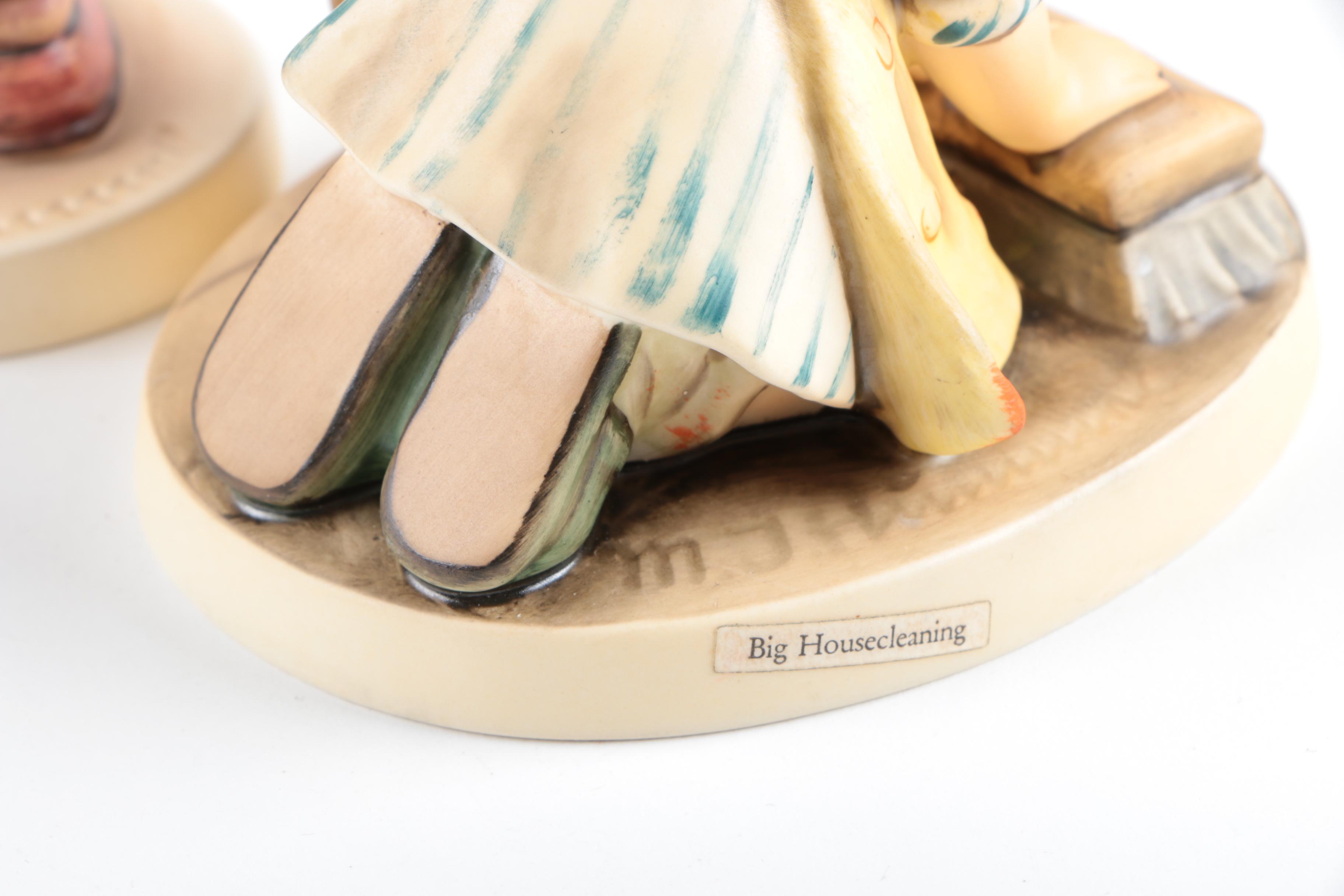 Hummel "Big Housecleaning" and "What Now" Porcelain Figurines
