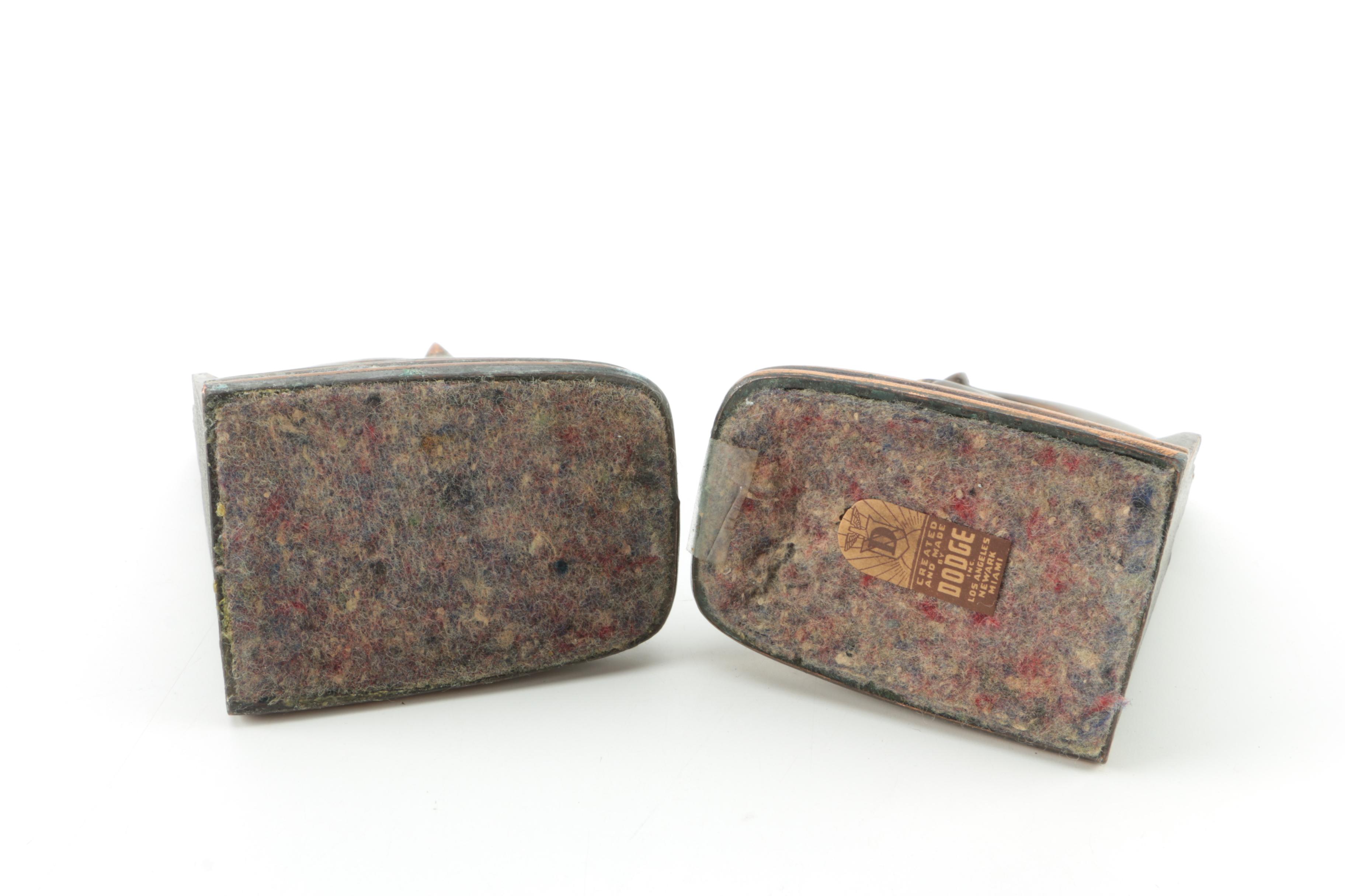 Vintage Dodge Art Deco Horse Head Bookends