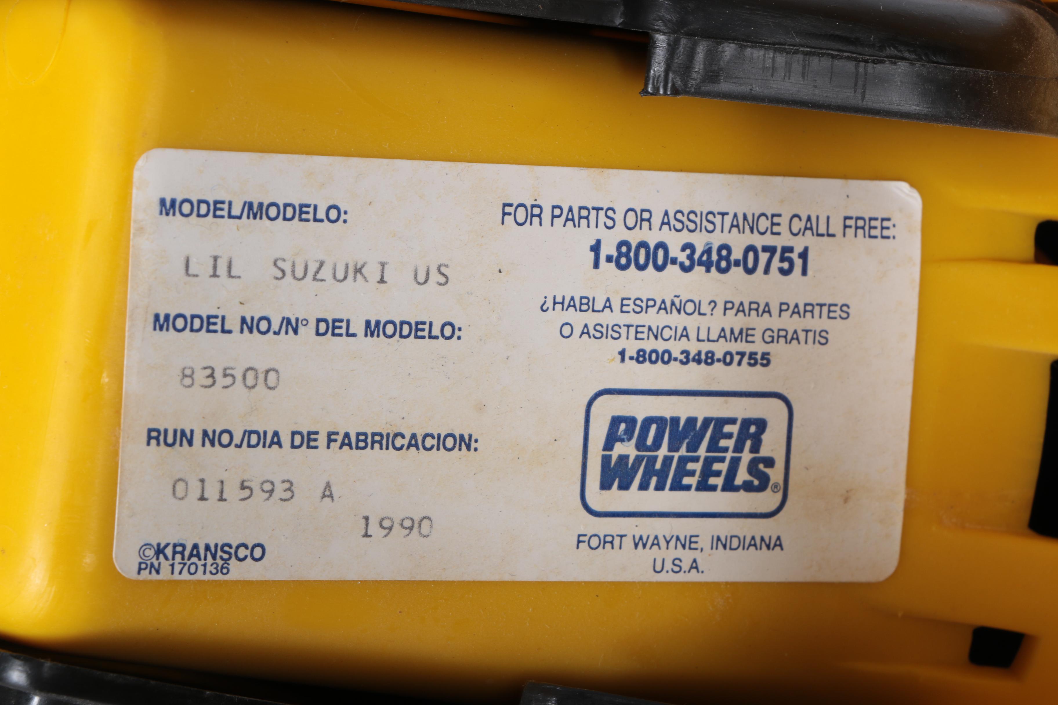 Power Wheels "Lil Suzuki" Ride-On ATV