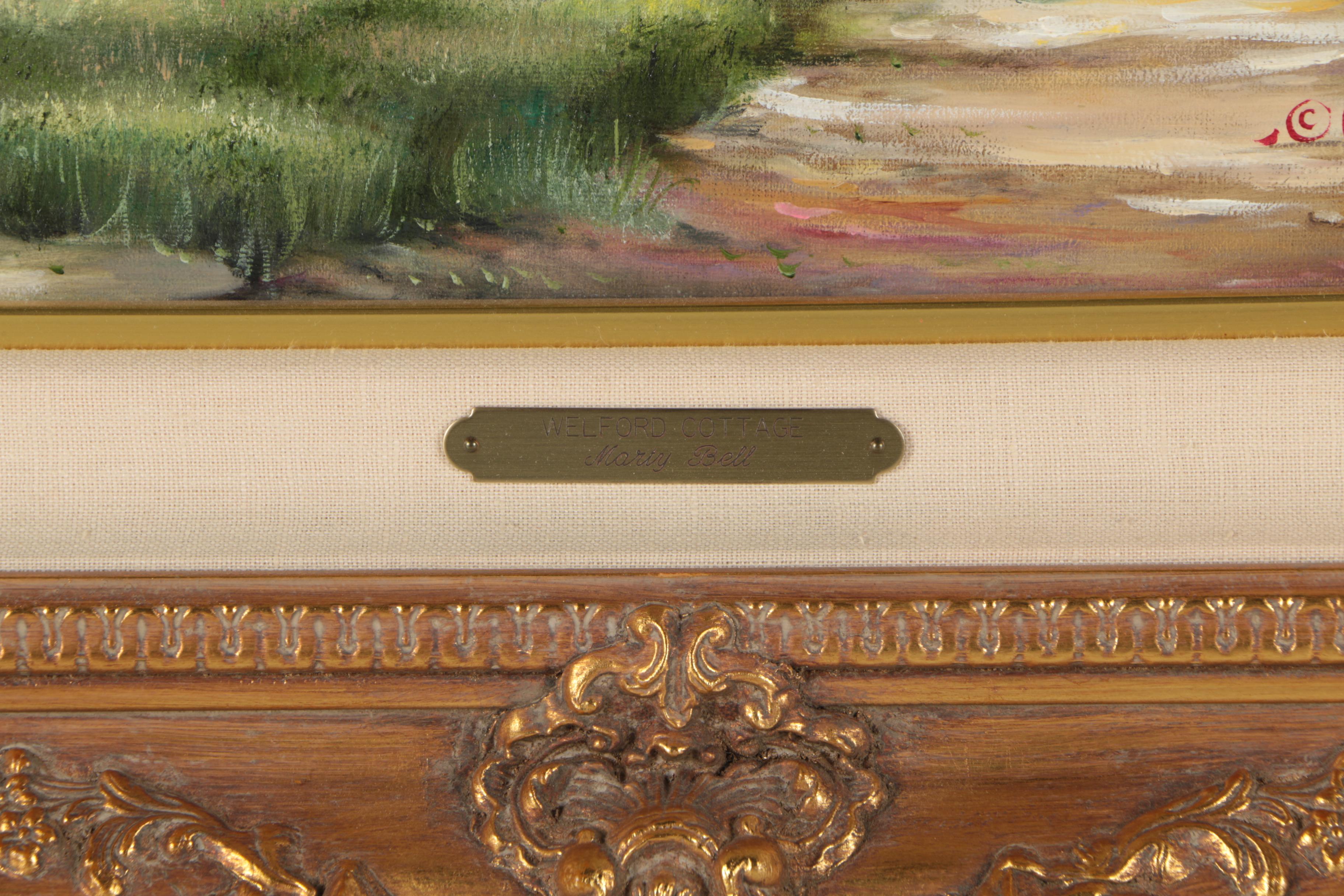 Marty Bell 1995 Oil Painting "Welford Cottage"