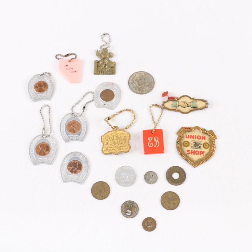 Vintage Tokens, Medals and Key Tags