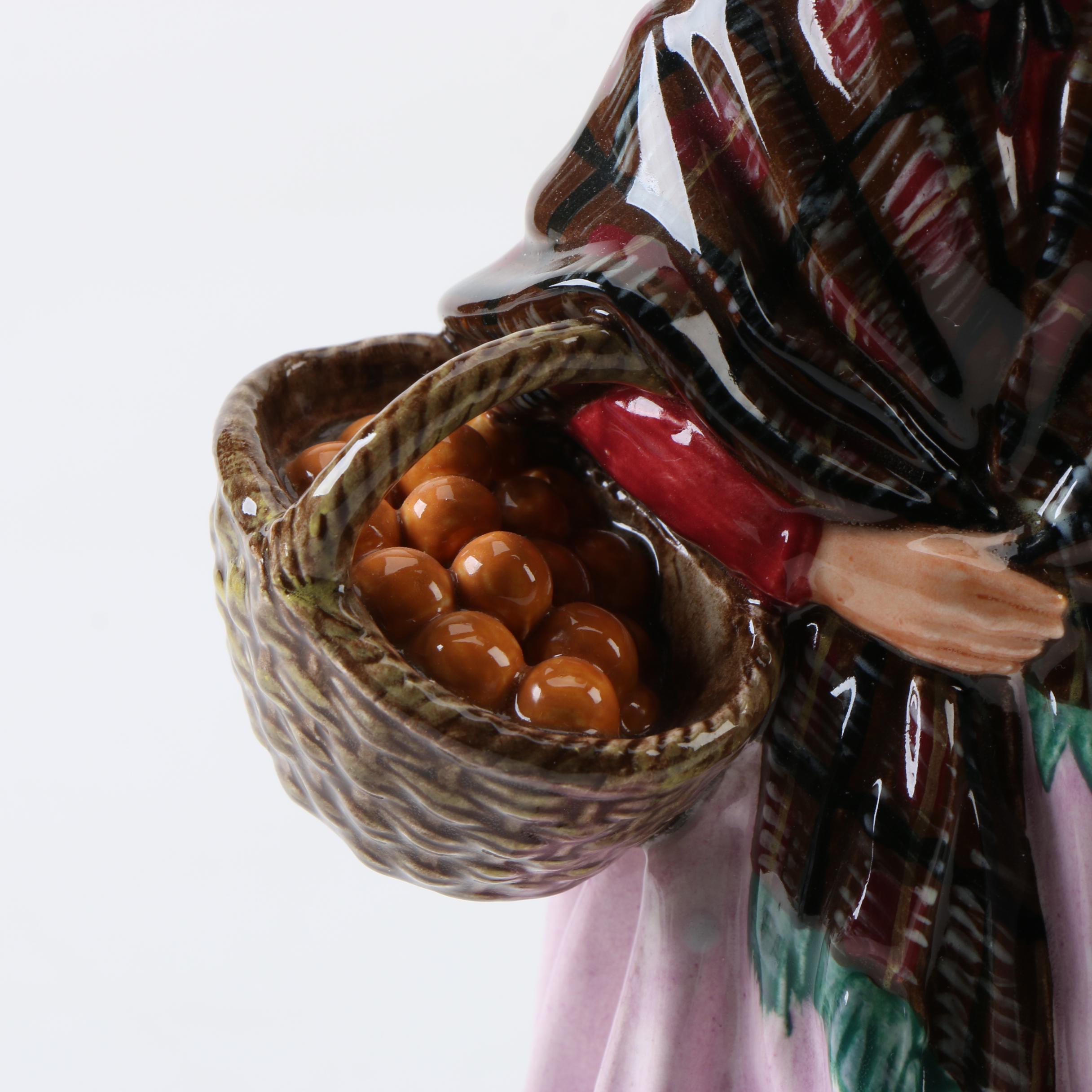 Vintage Royal Doulton "The Orange Lady" Porcelain Figurine