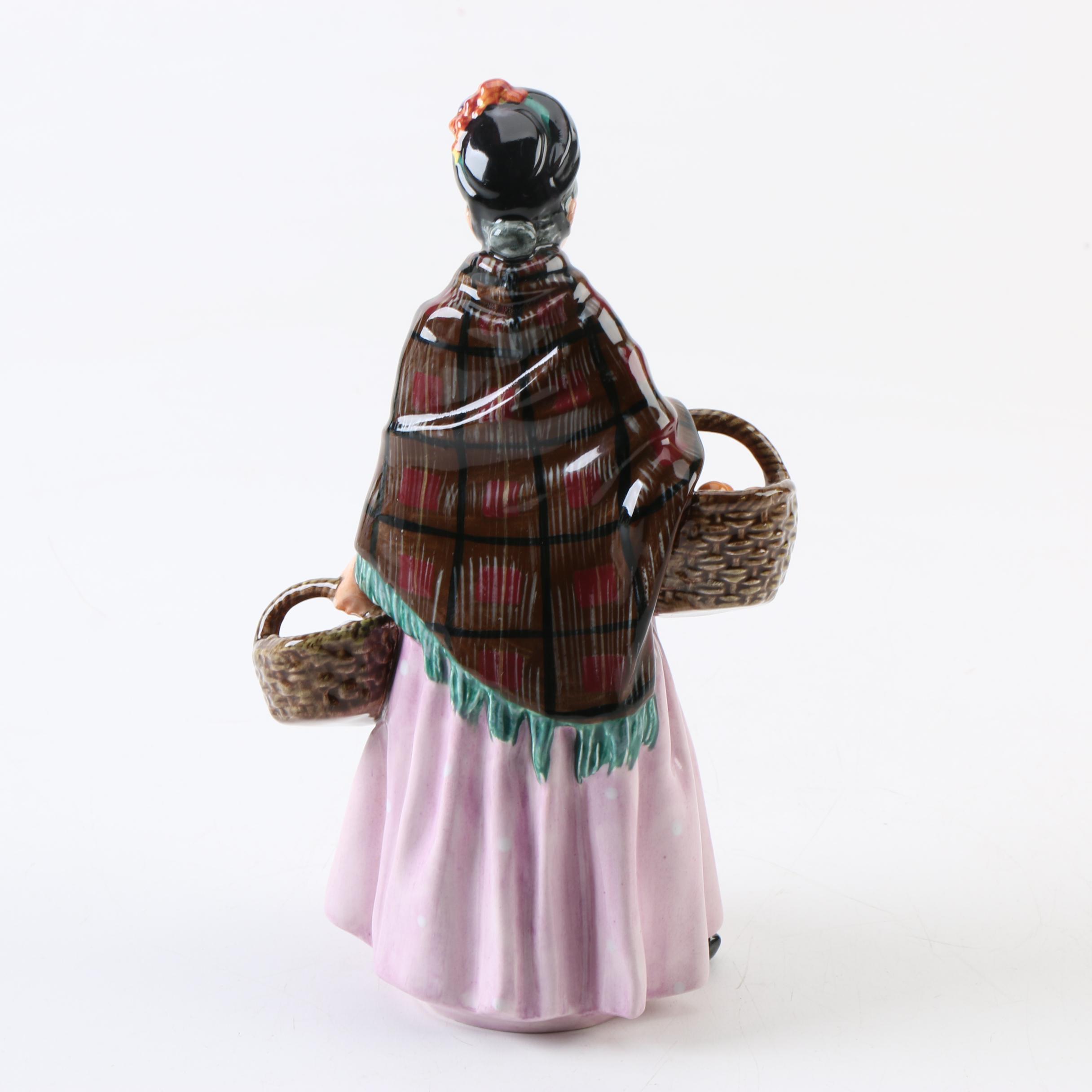 Vintage Royal Doulton "The Orange Lady" Porcelain Figurine