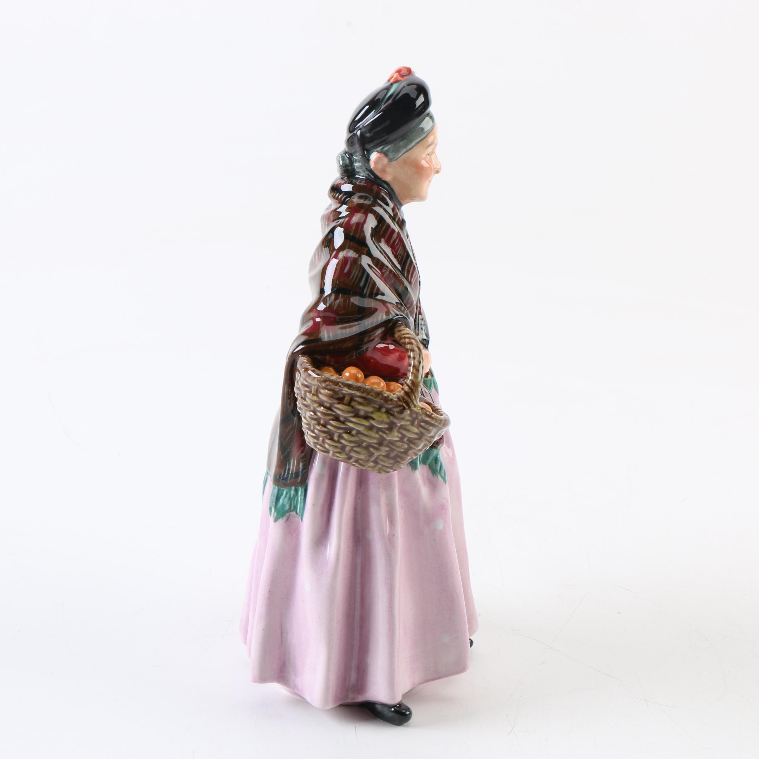 Vintage Royal Doulton "The Orange Lady" Porcelain Figurine