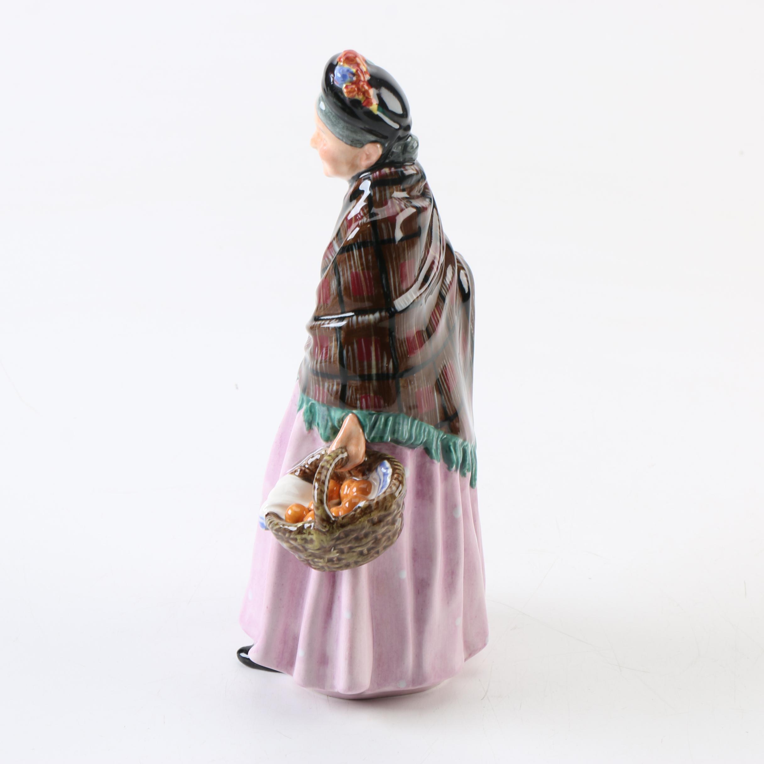 Vintage Royal Doulton "The Orange Lady" Porcelain Figurine