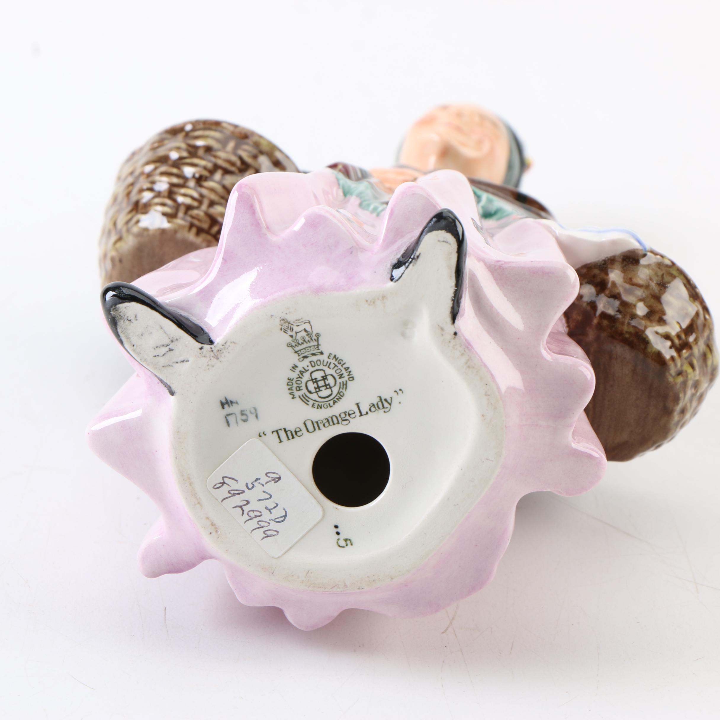 Vintage Royal Doulton "The Orange Lady" Porcelain Figurine