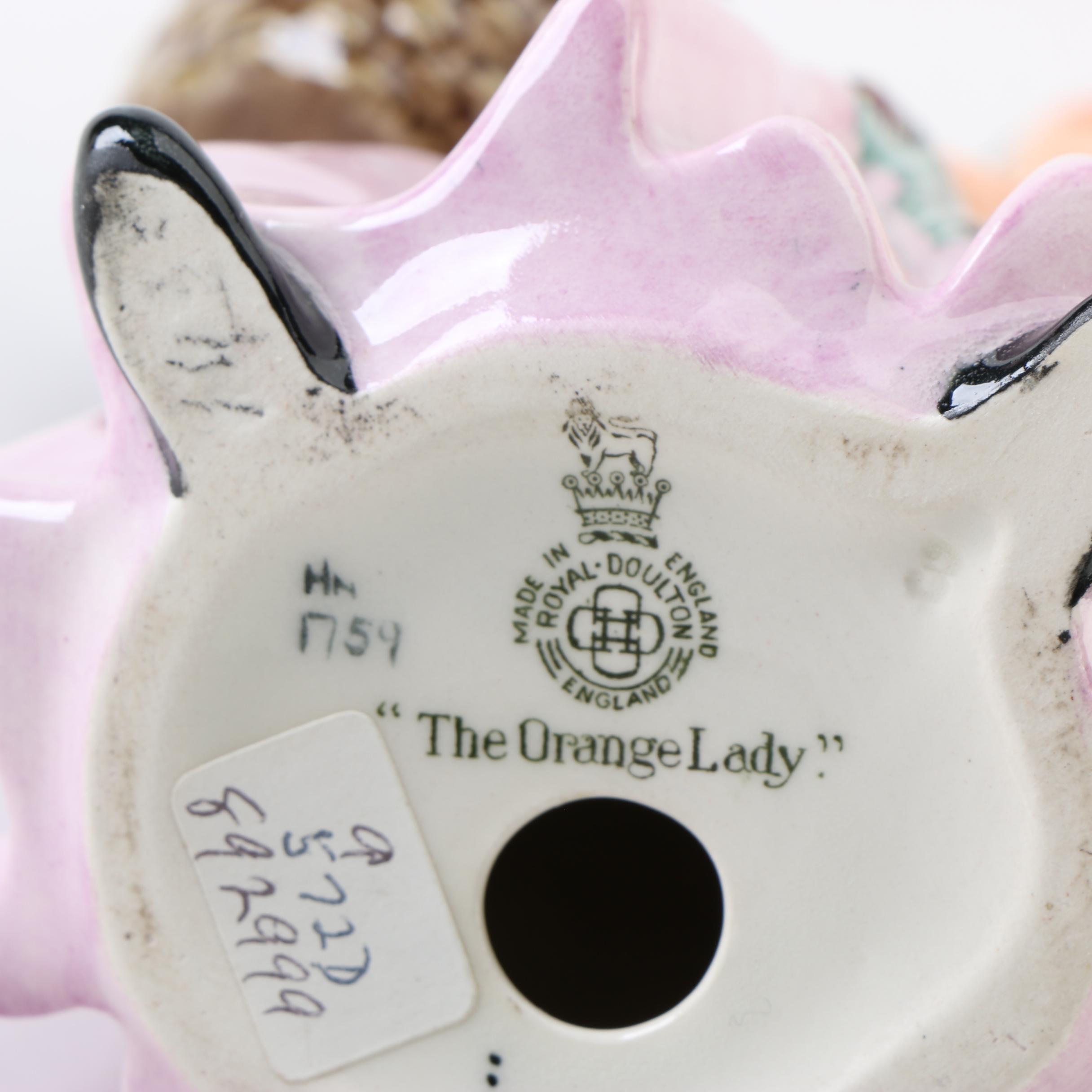 Vintage Royal Doulton "The Orange Lady" Porcelain Figurine