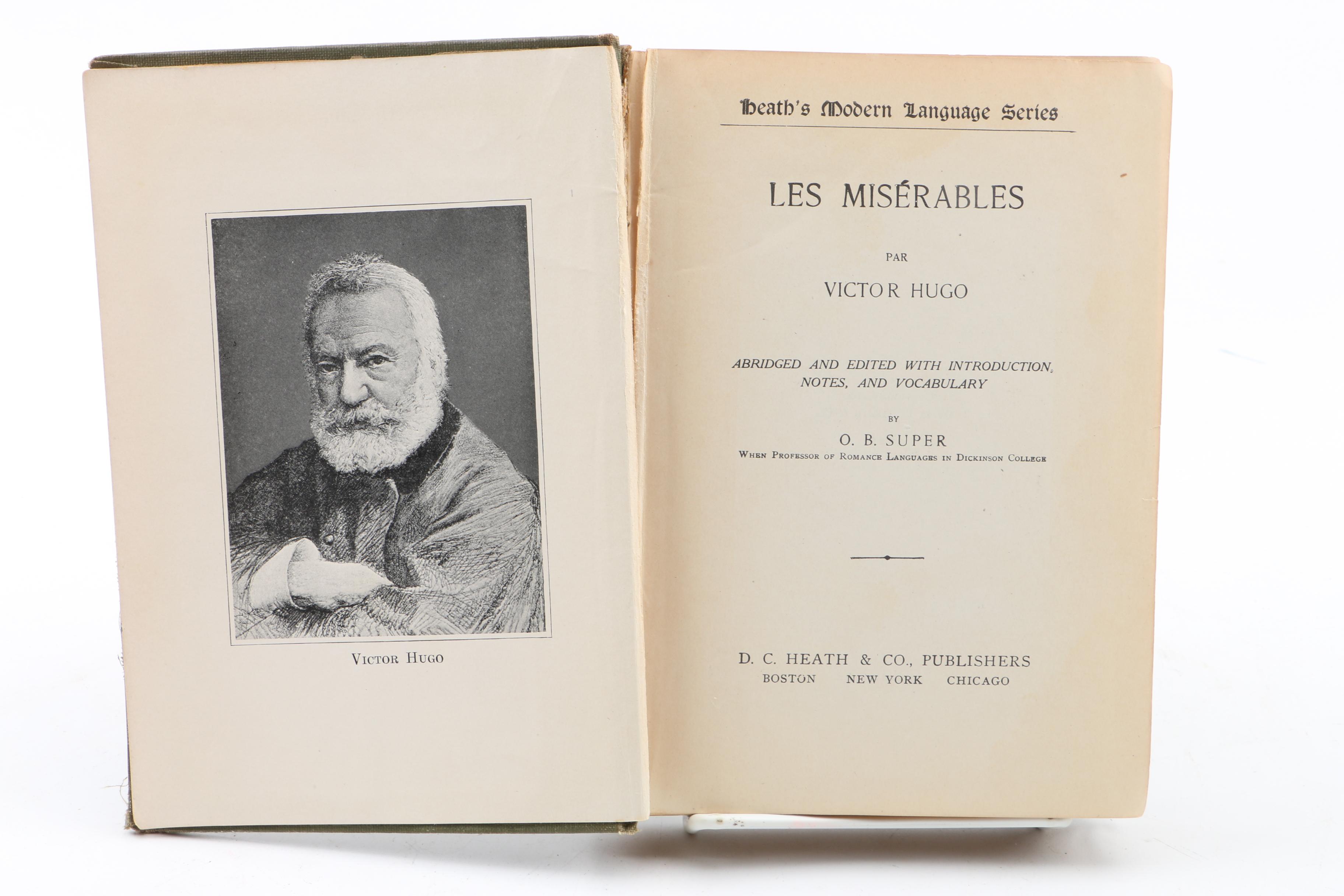 Vintage "Les Misérables" and "Selected Short Stories of Franz Kafka"