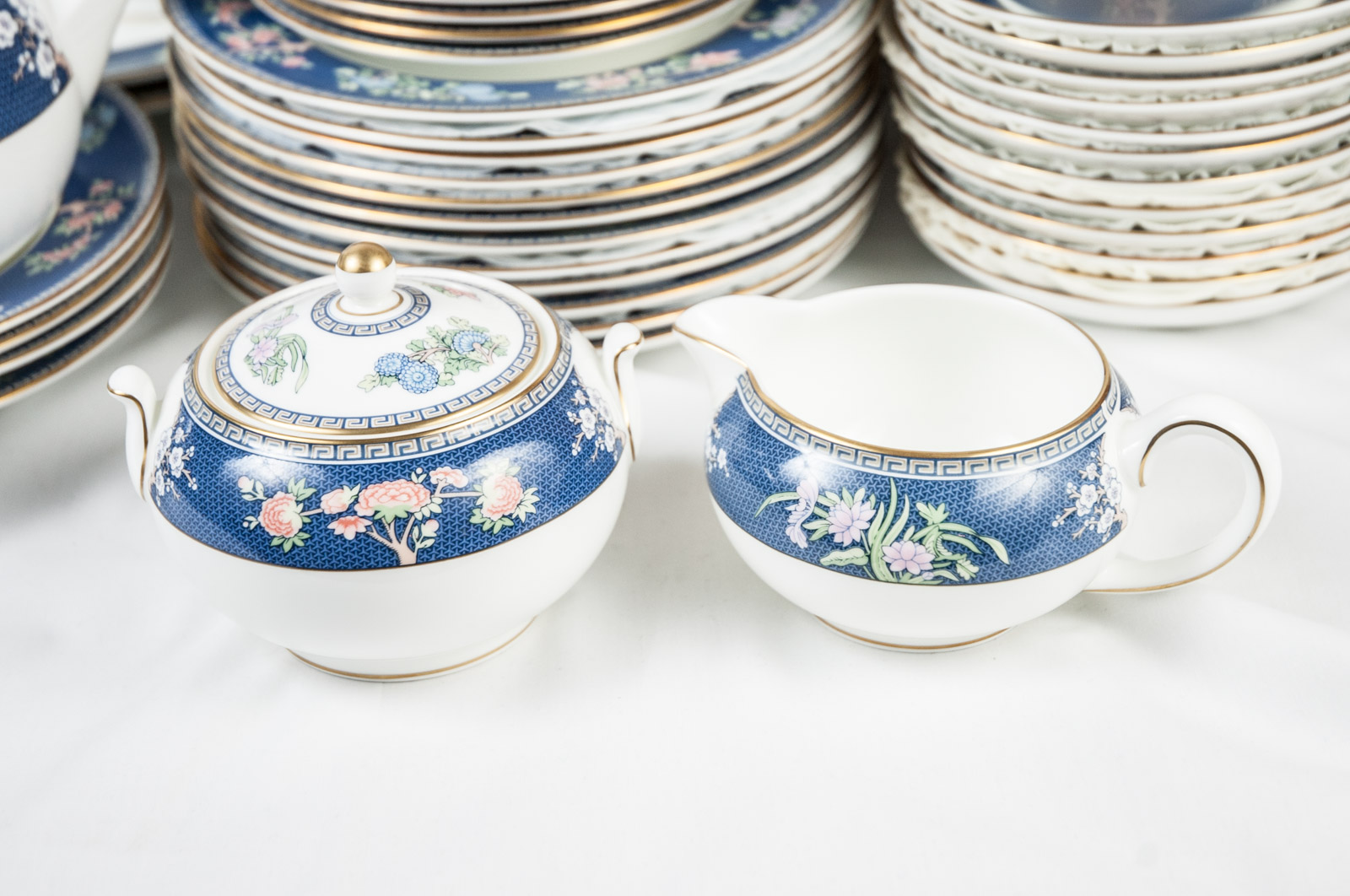 Wedgwood Bone China Set in "Blue Siam" Pattern
