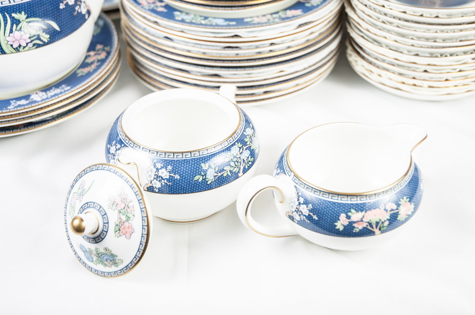 Wedgwood Bone China Set in "Blue Siam" Pattern