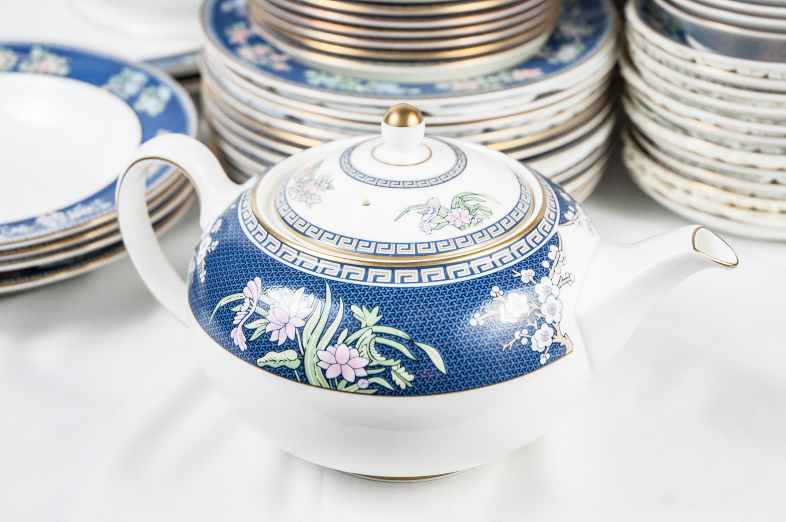 Wedgwood Bone China Set in "Blue Siam" Pattern
